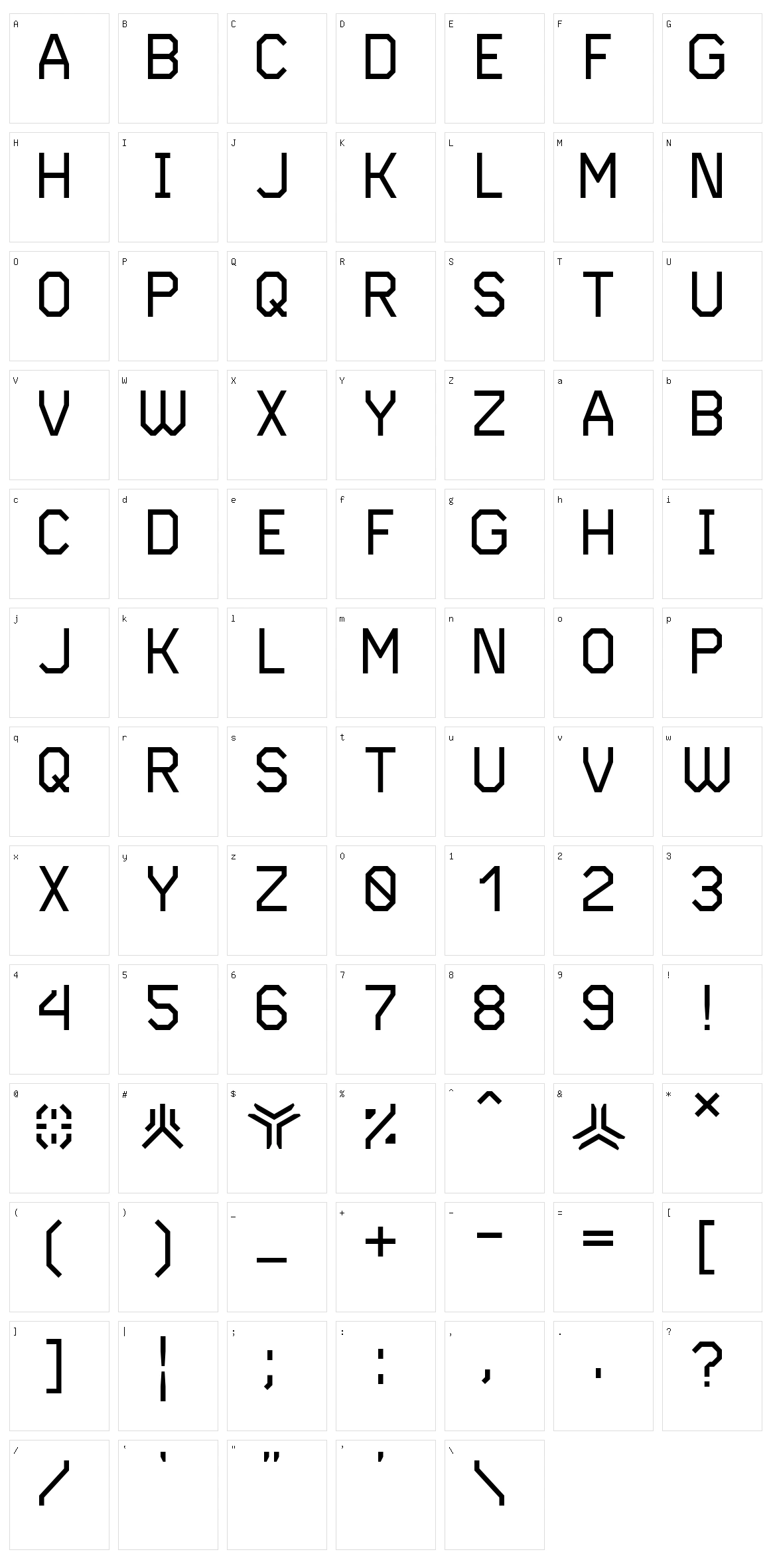 ISL Andvari Character Set