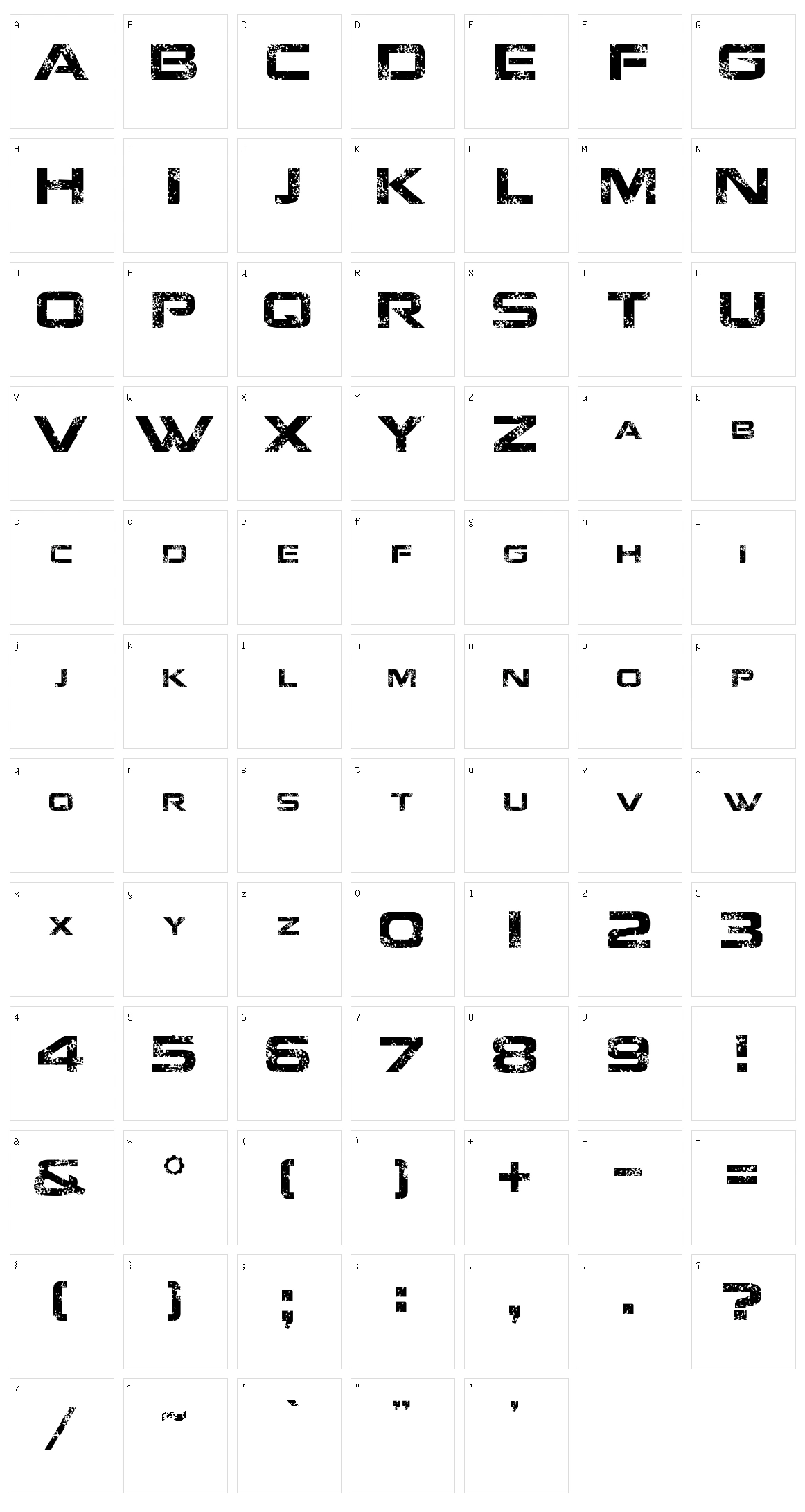 Jacinto Sans Character Set