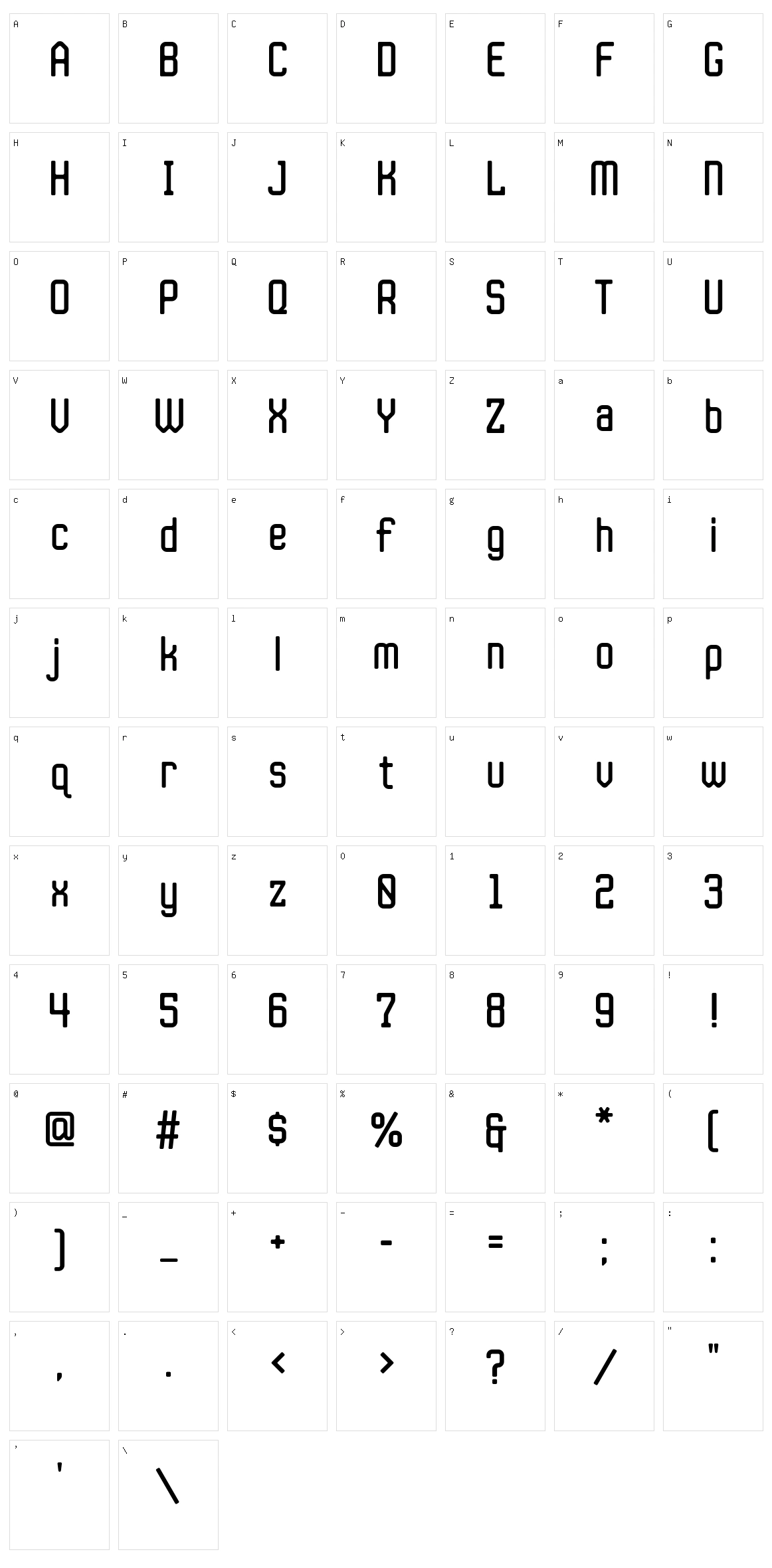 JLS Data Gothic Character Set