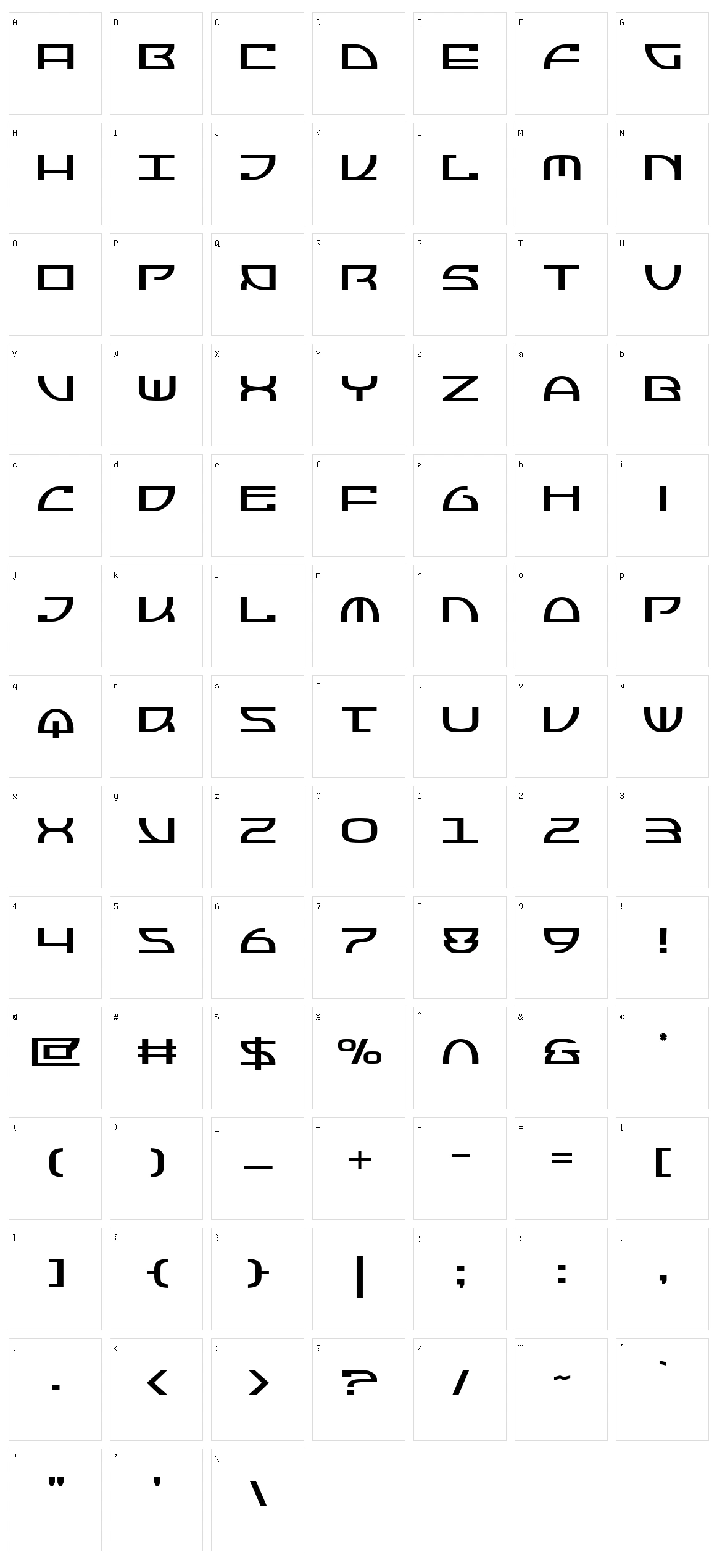 Jumptroops Character Set