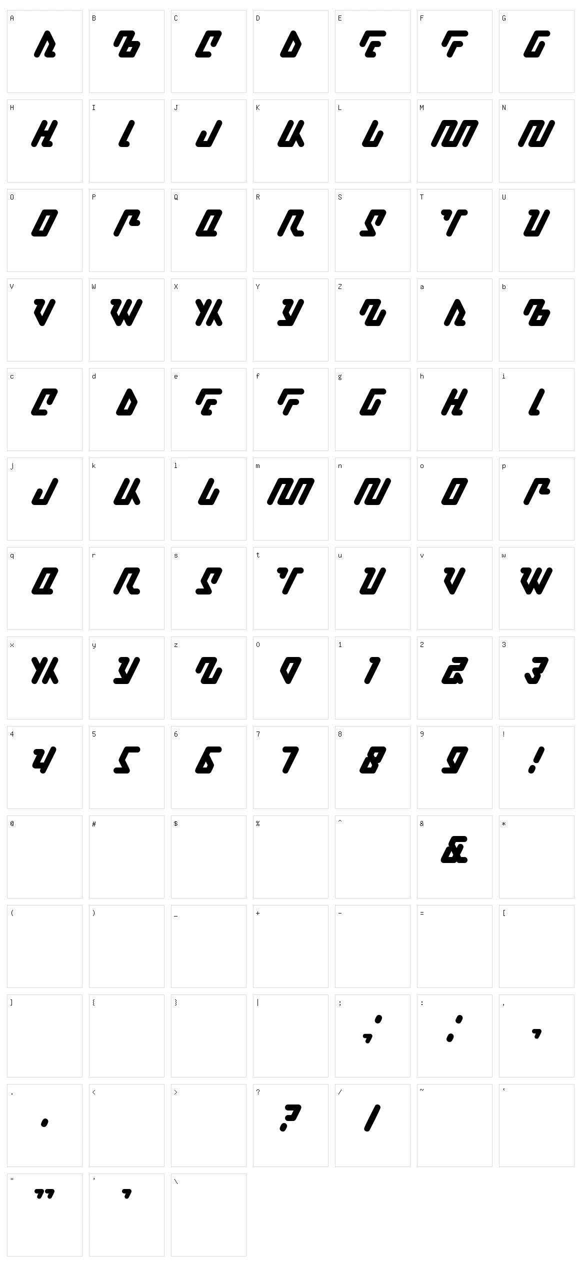 Kagena Character Set