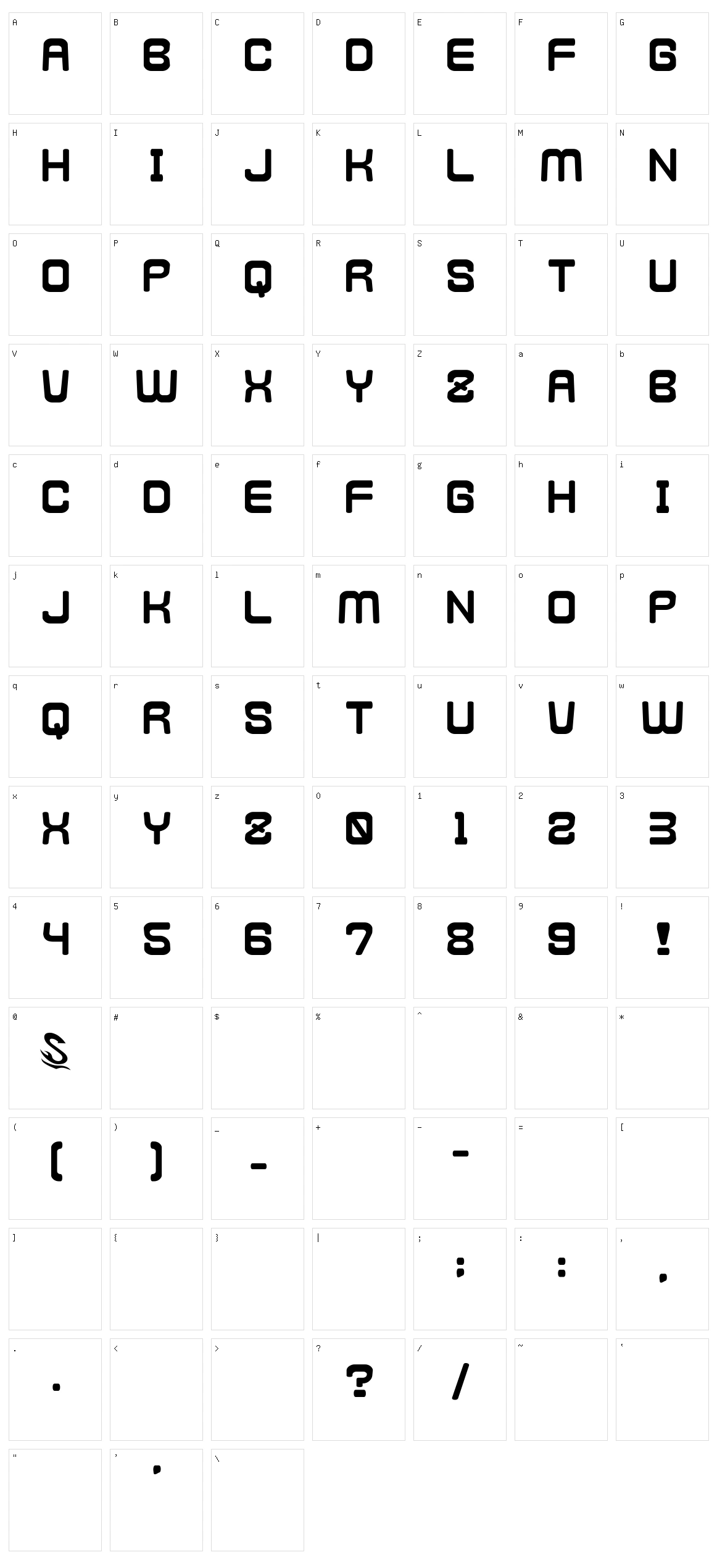 Kamone 4 G Character Set