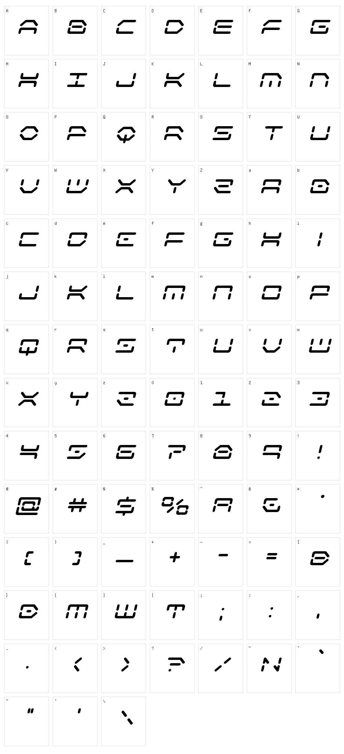 Kaylon Character Set