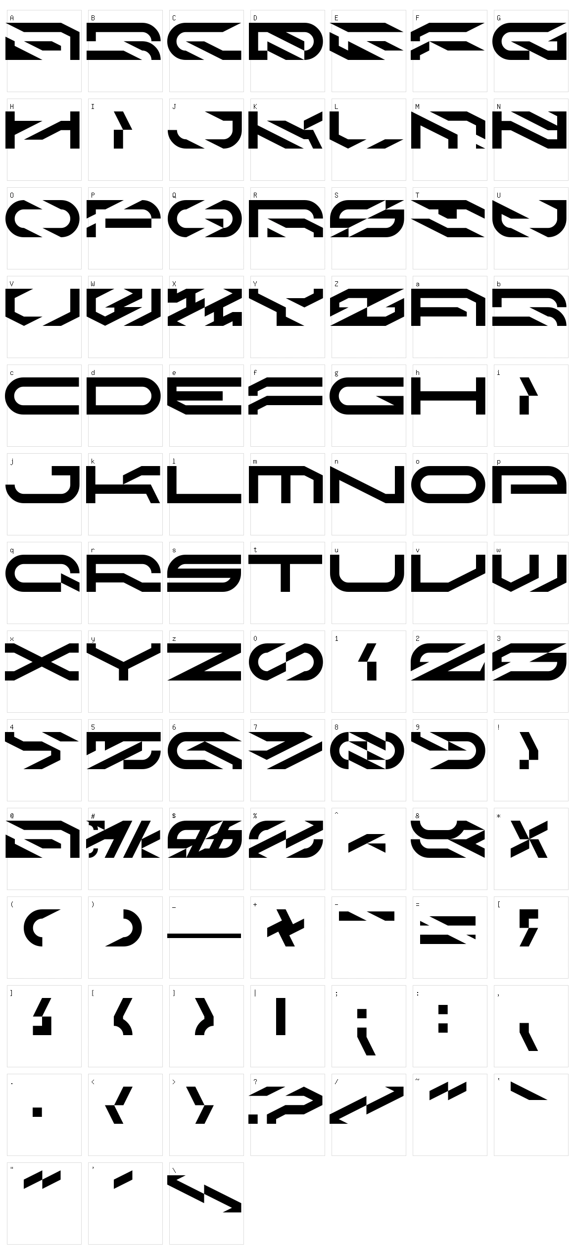 KleenBlades LDR Character Set