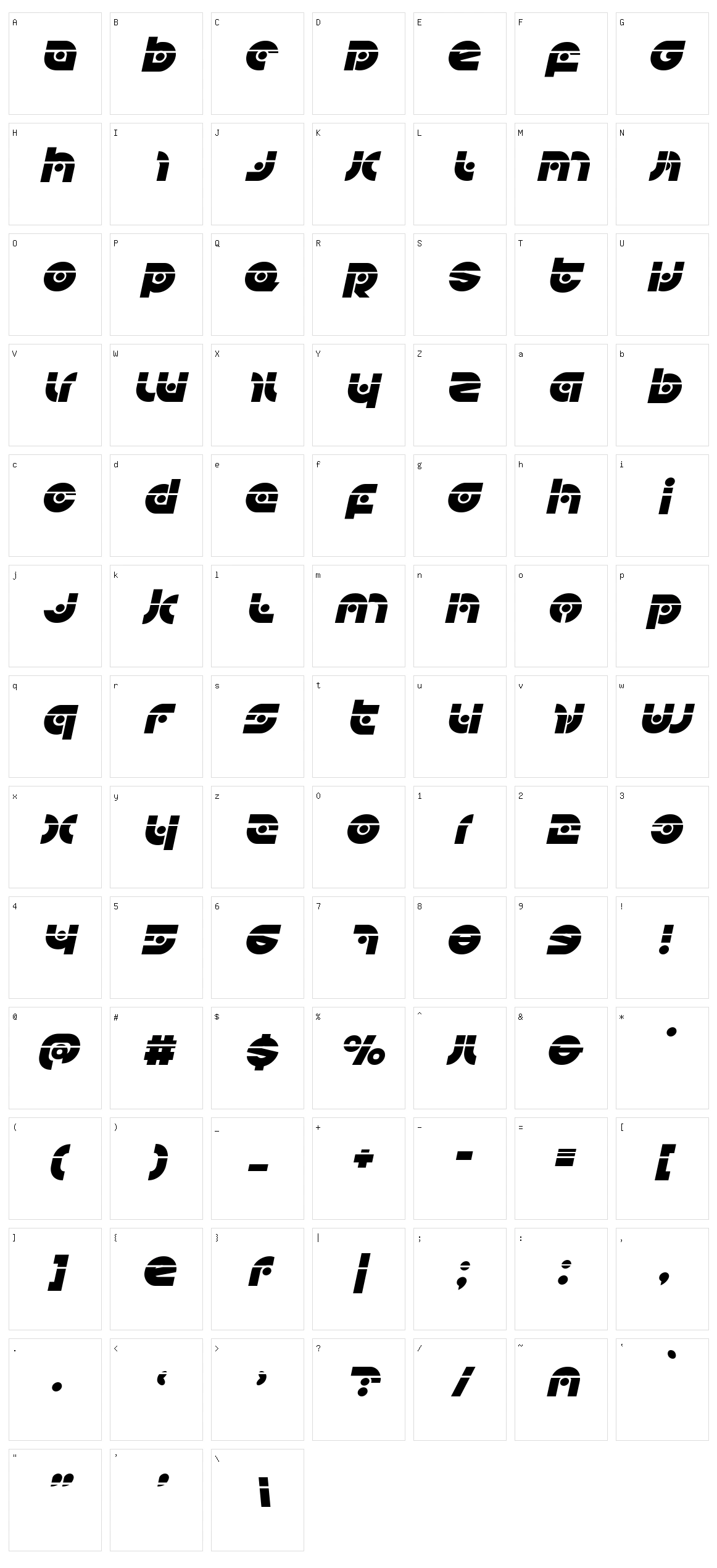 Kovacs Spot Character Set