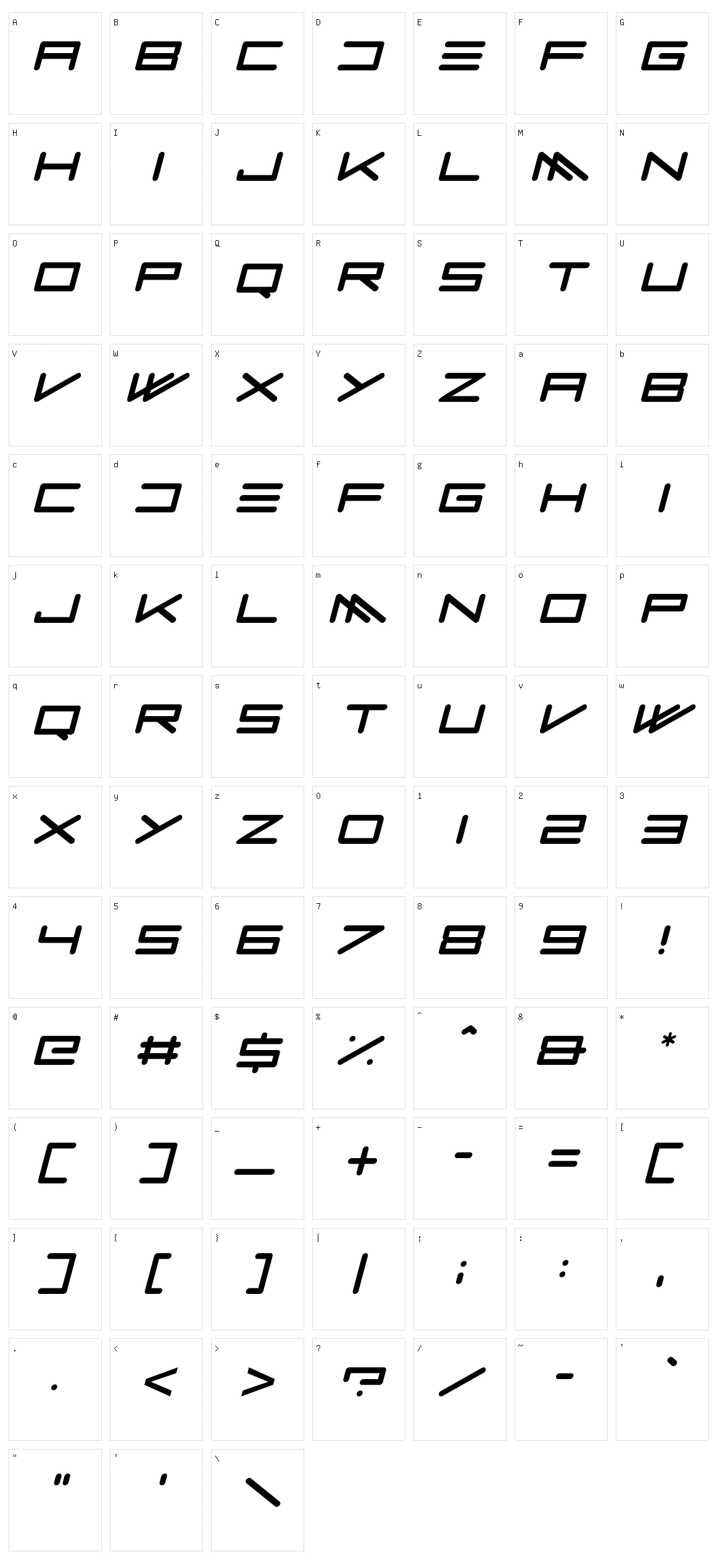 Kozmik Vibez Character Set