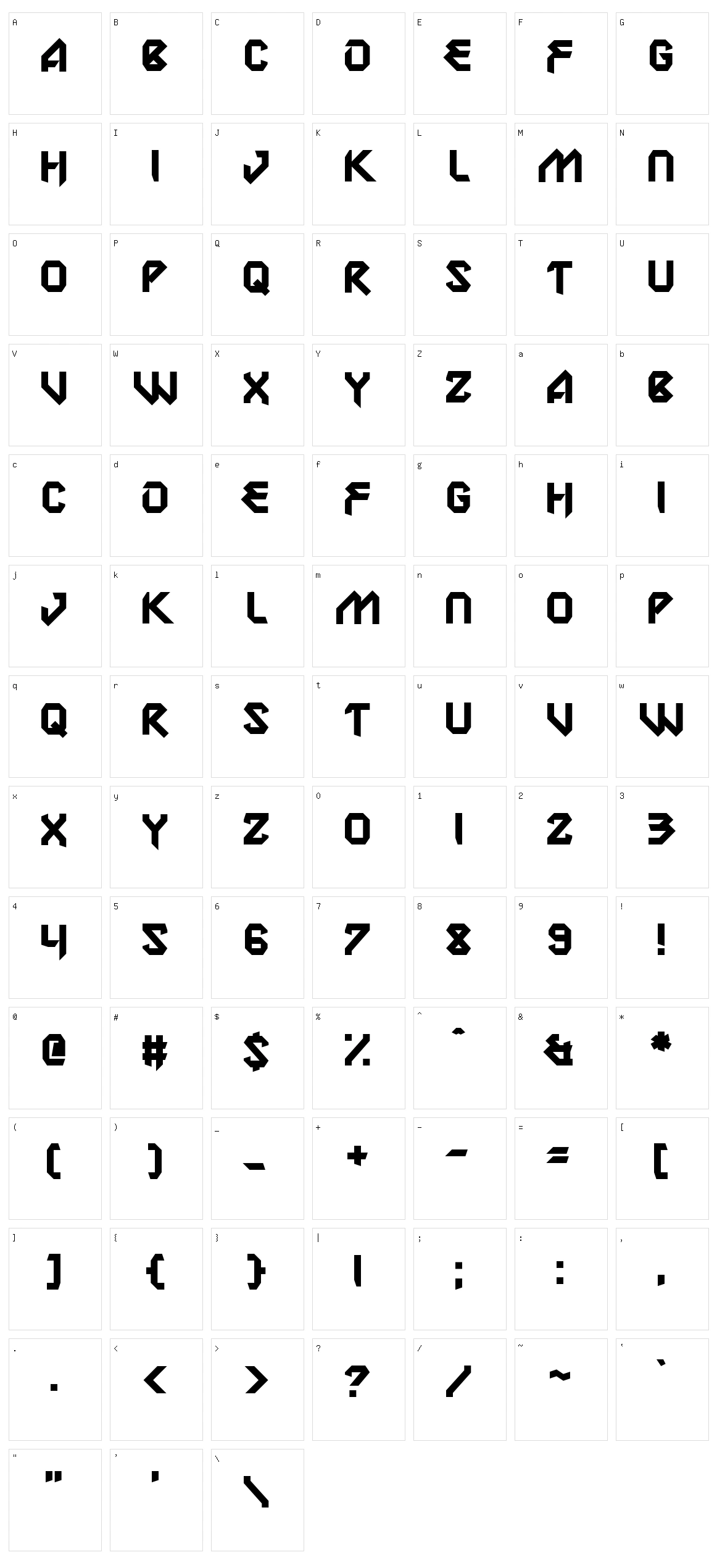 Lab Pulsar Character Set