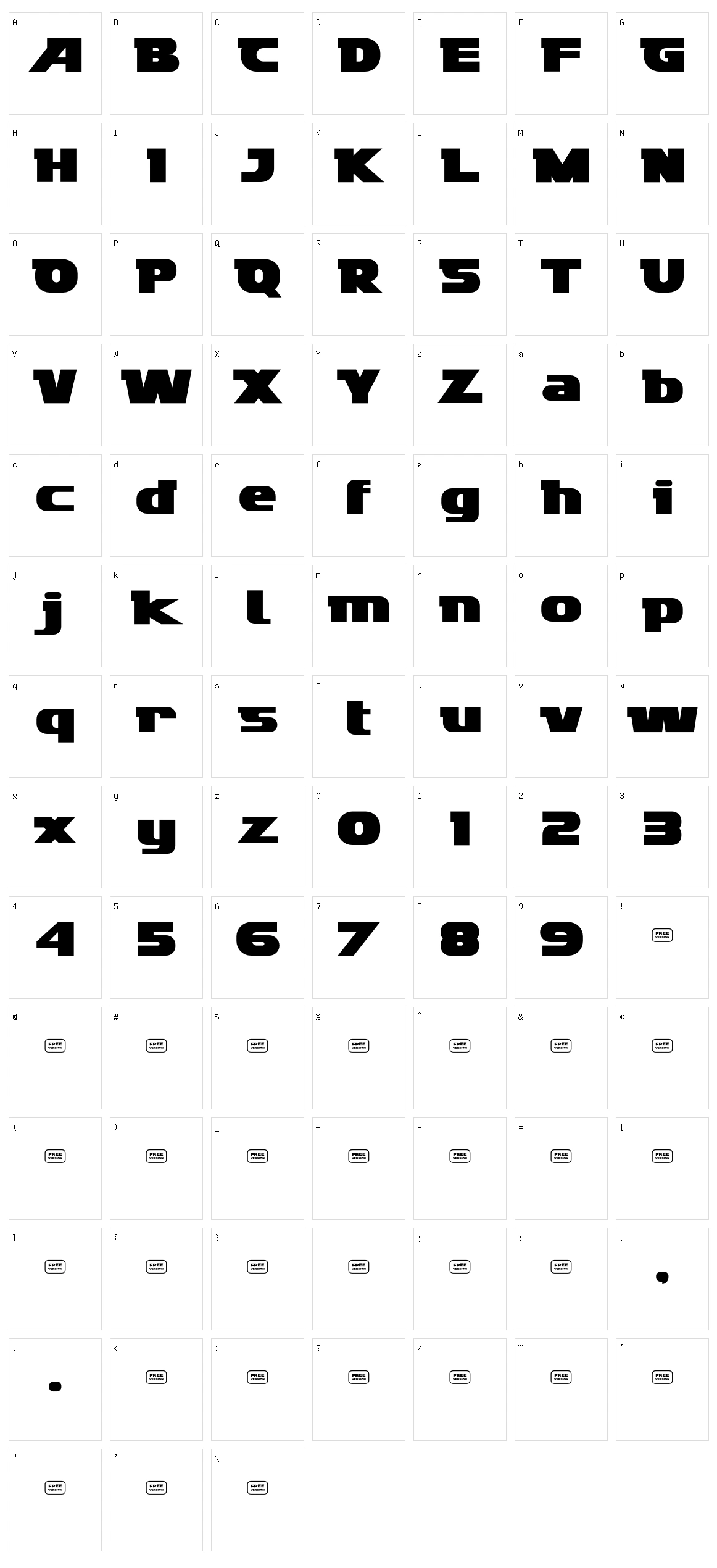 Last Mission Character Set