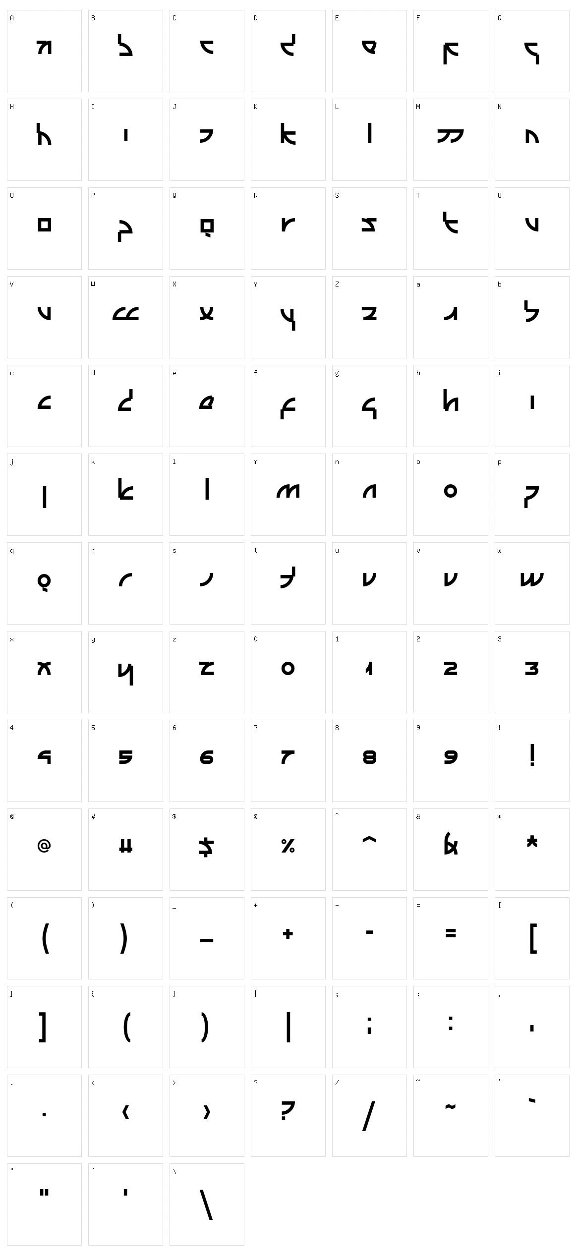 Latikana Character Set