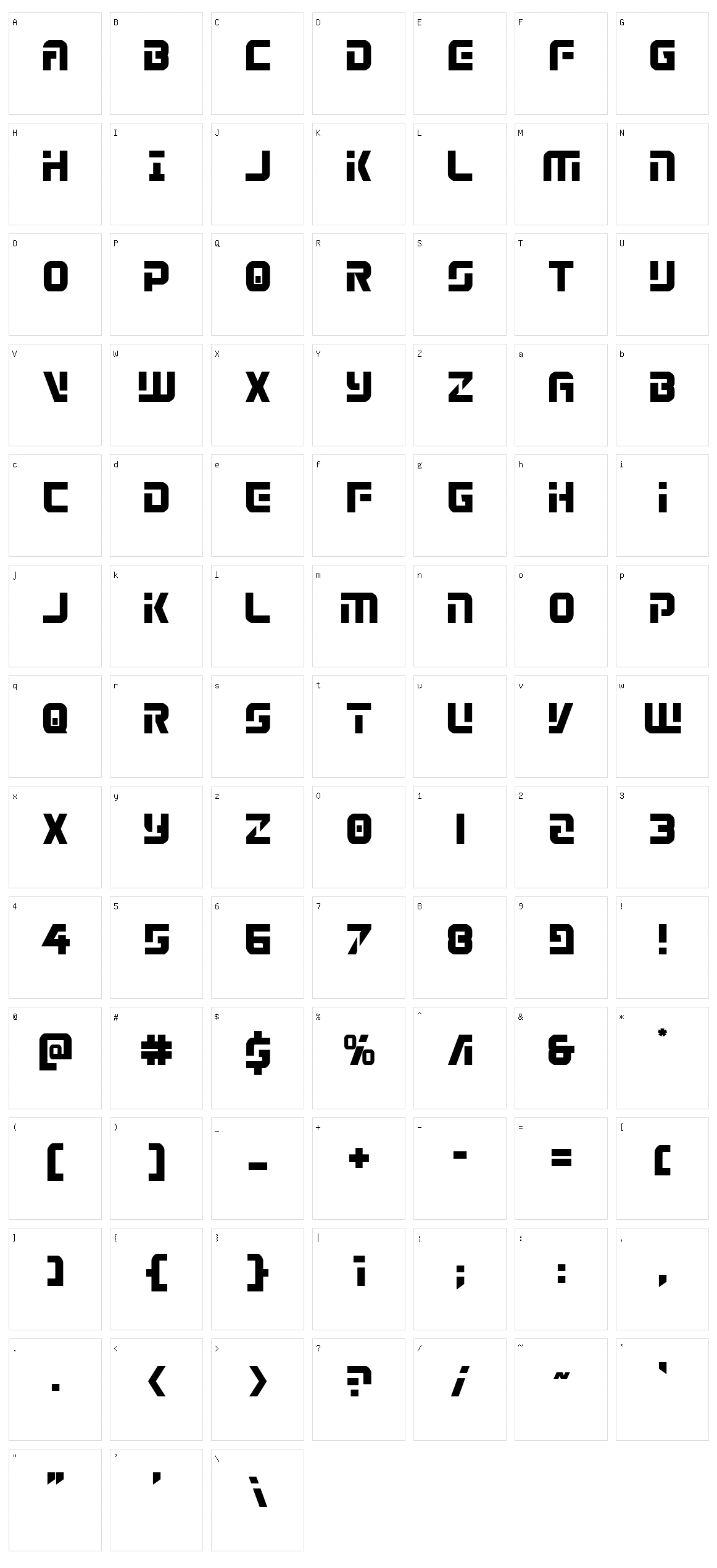 Legio Sabina Character Set