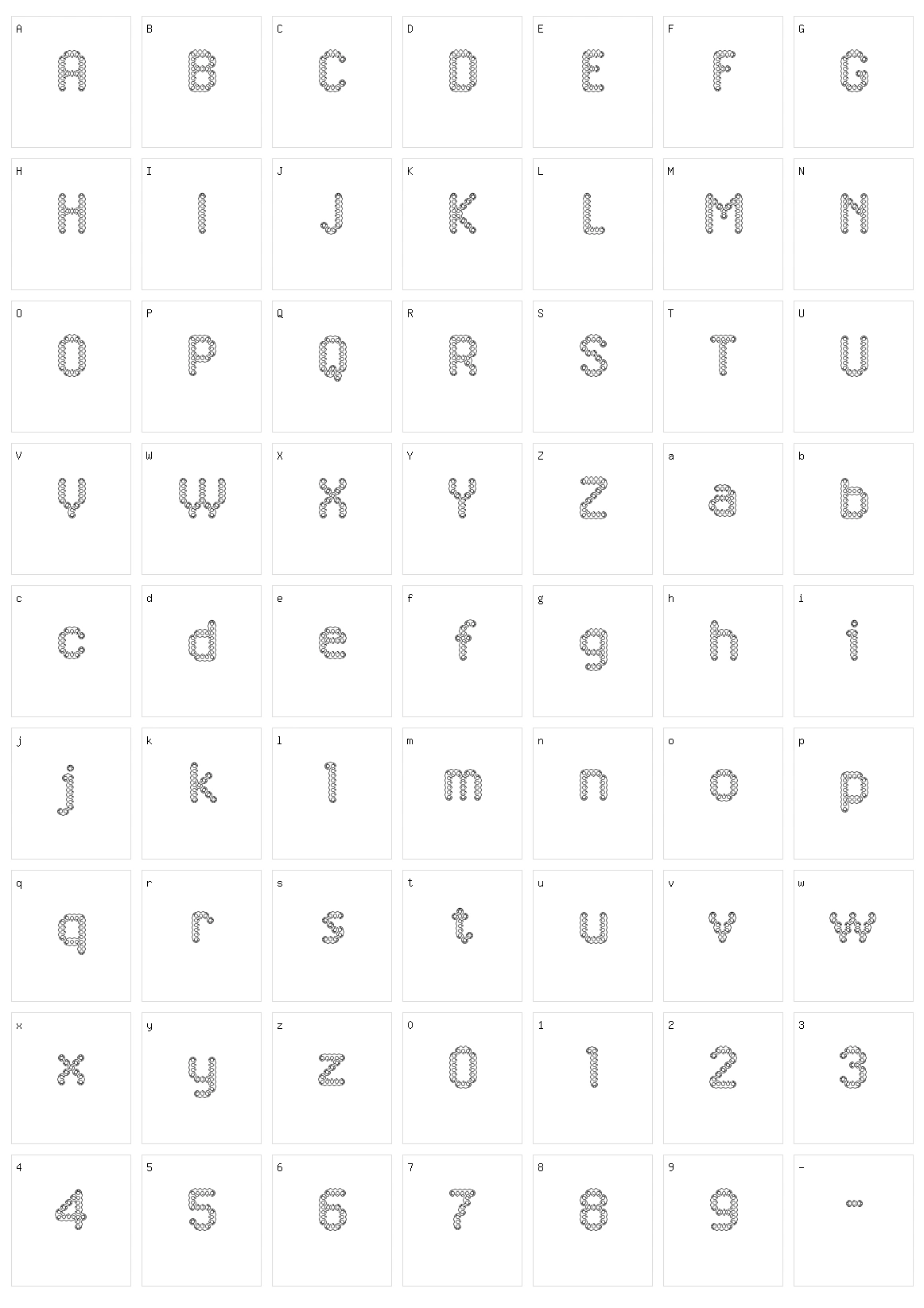 Letrix 1 Character Set