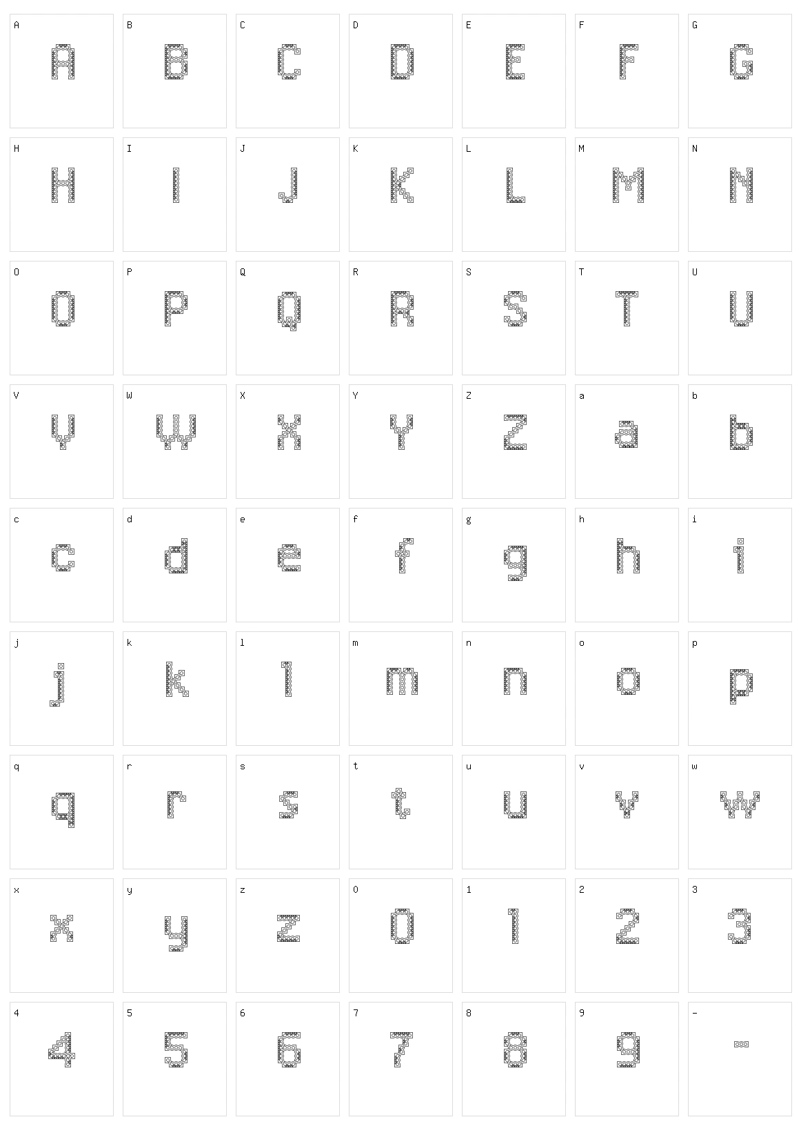 Letrix 2 Character Set