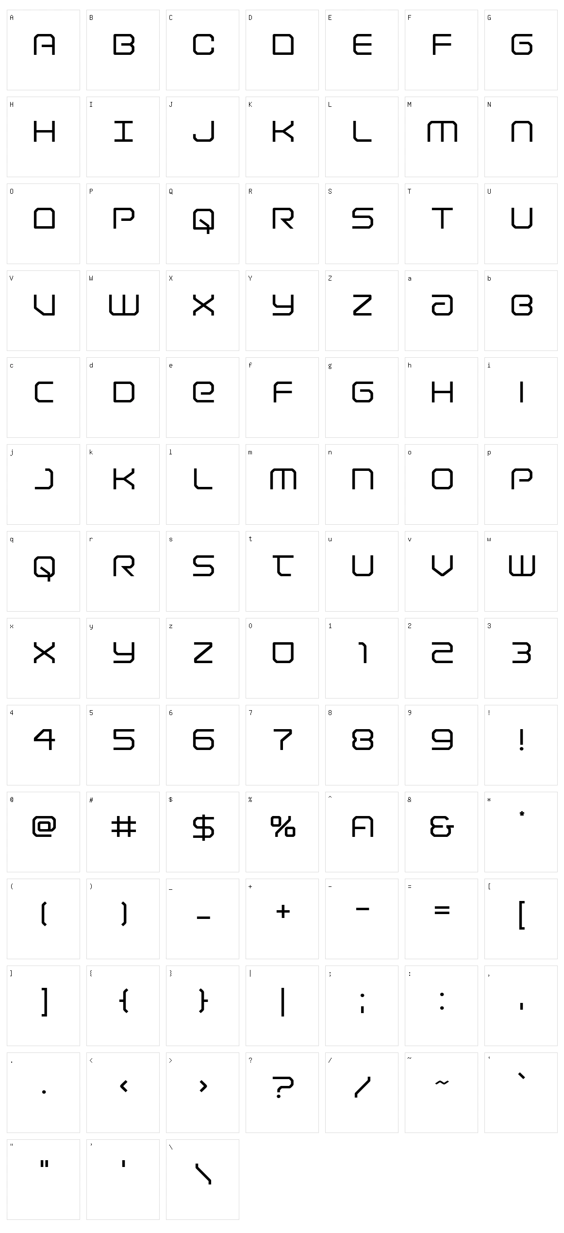 Light Brigade Character Set