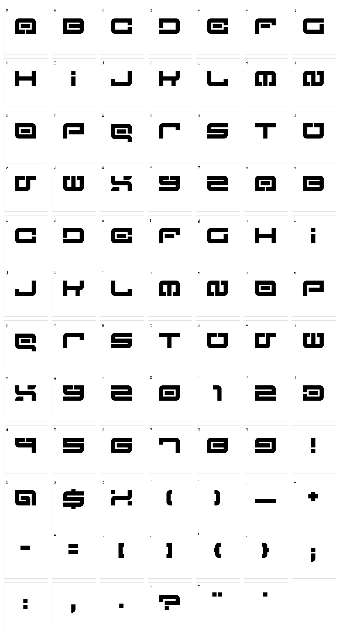 Lost in Future Character Set