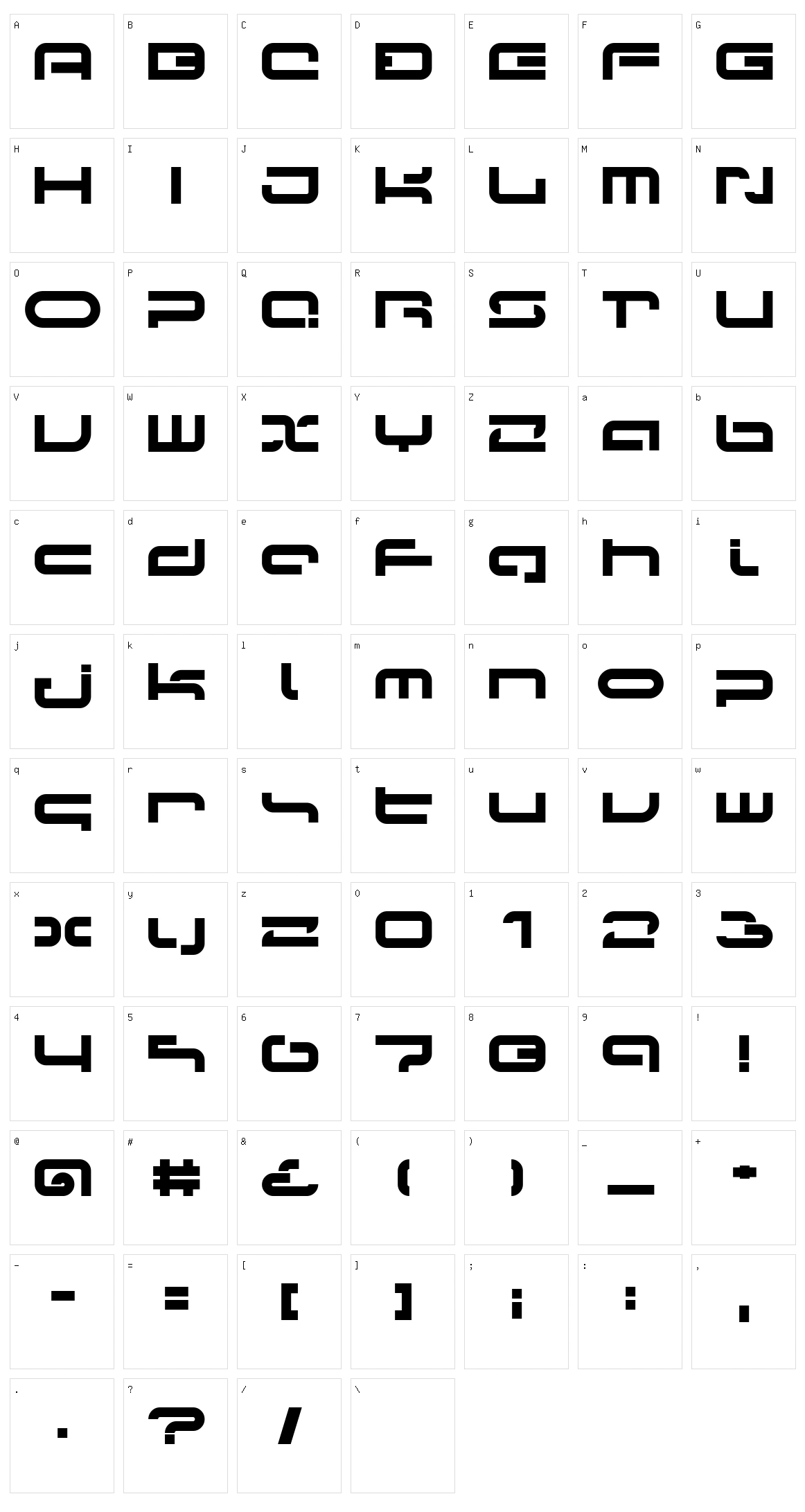 LVDC Papicon Character Set