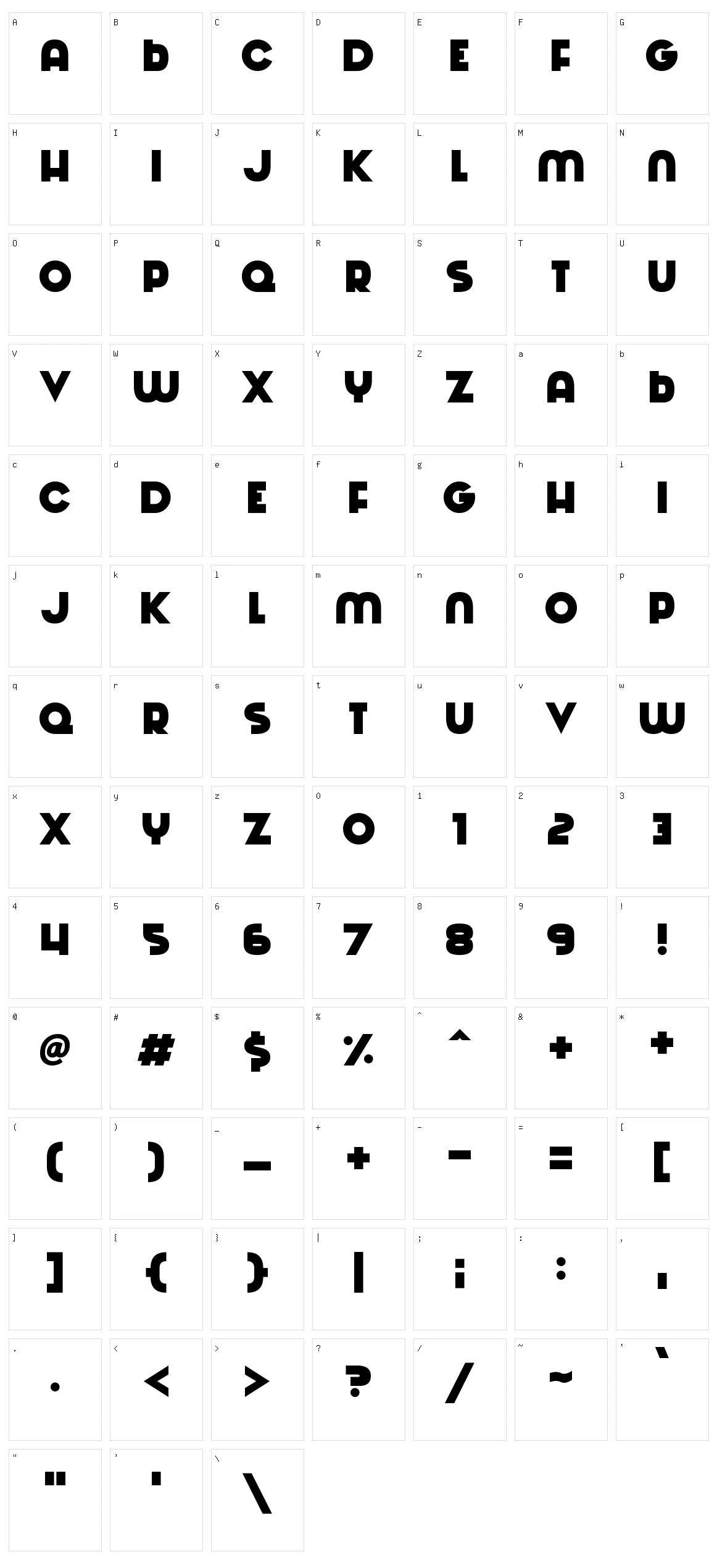 Machinations Character Set