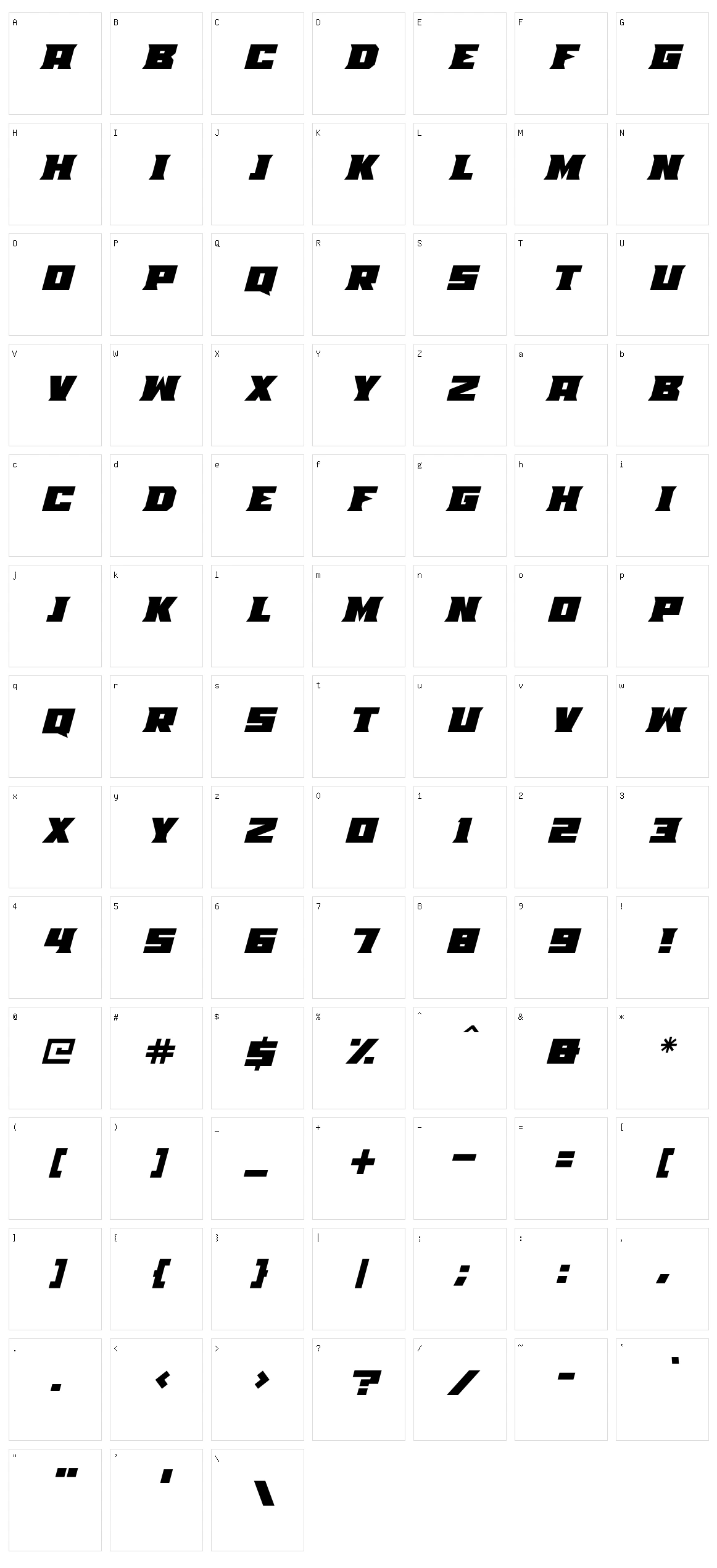 Mad Mecha Character Set