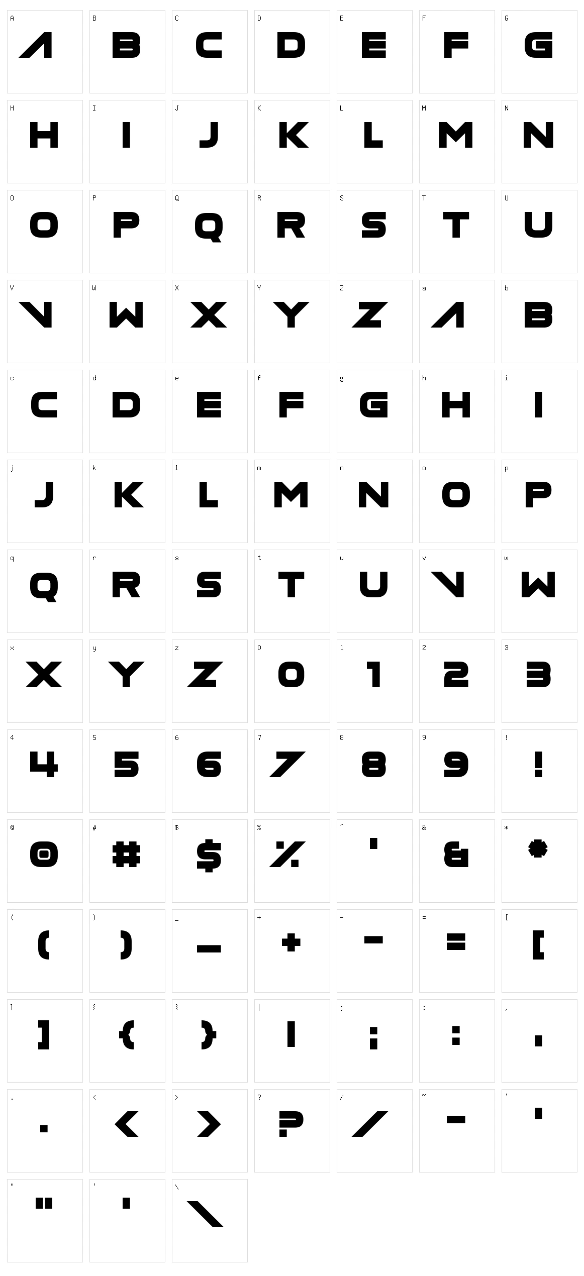 Manilla Cellos Character Set