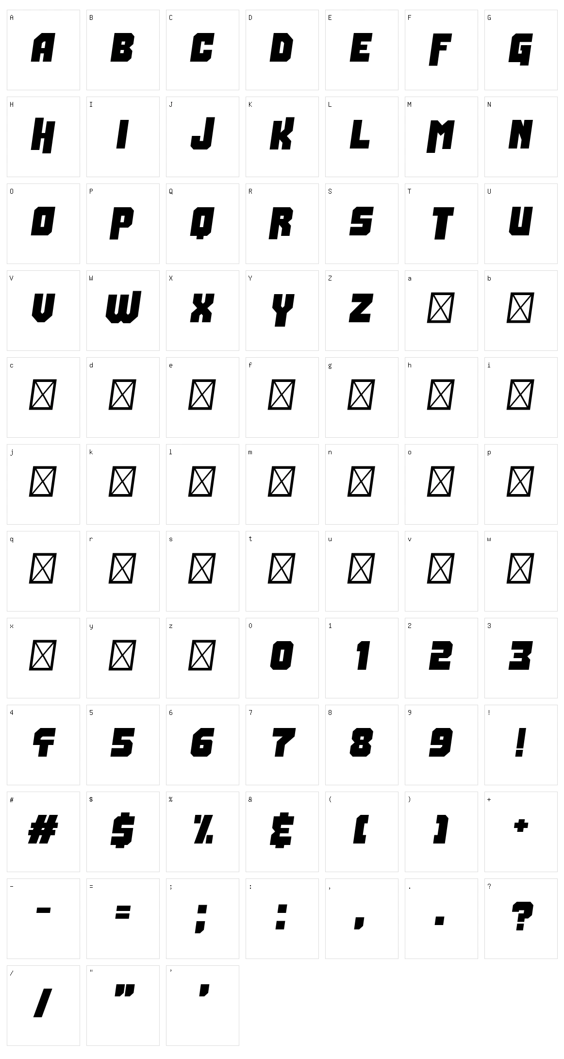 Many Years Ago Character Set