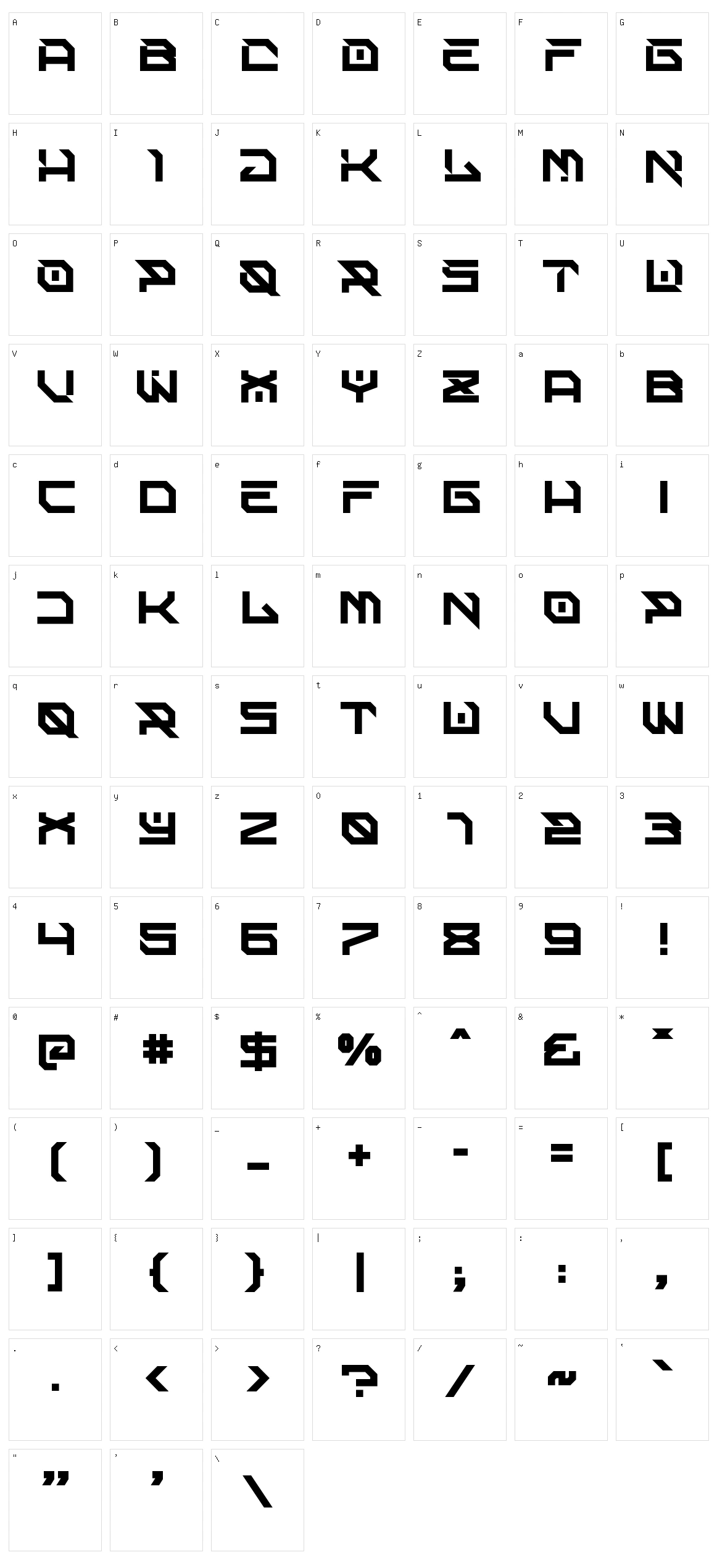 Mars Landing Character Set