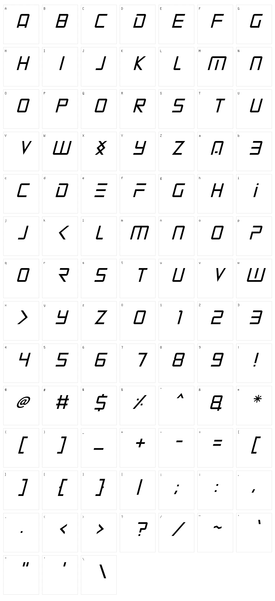 Mars Mission Character Set