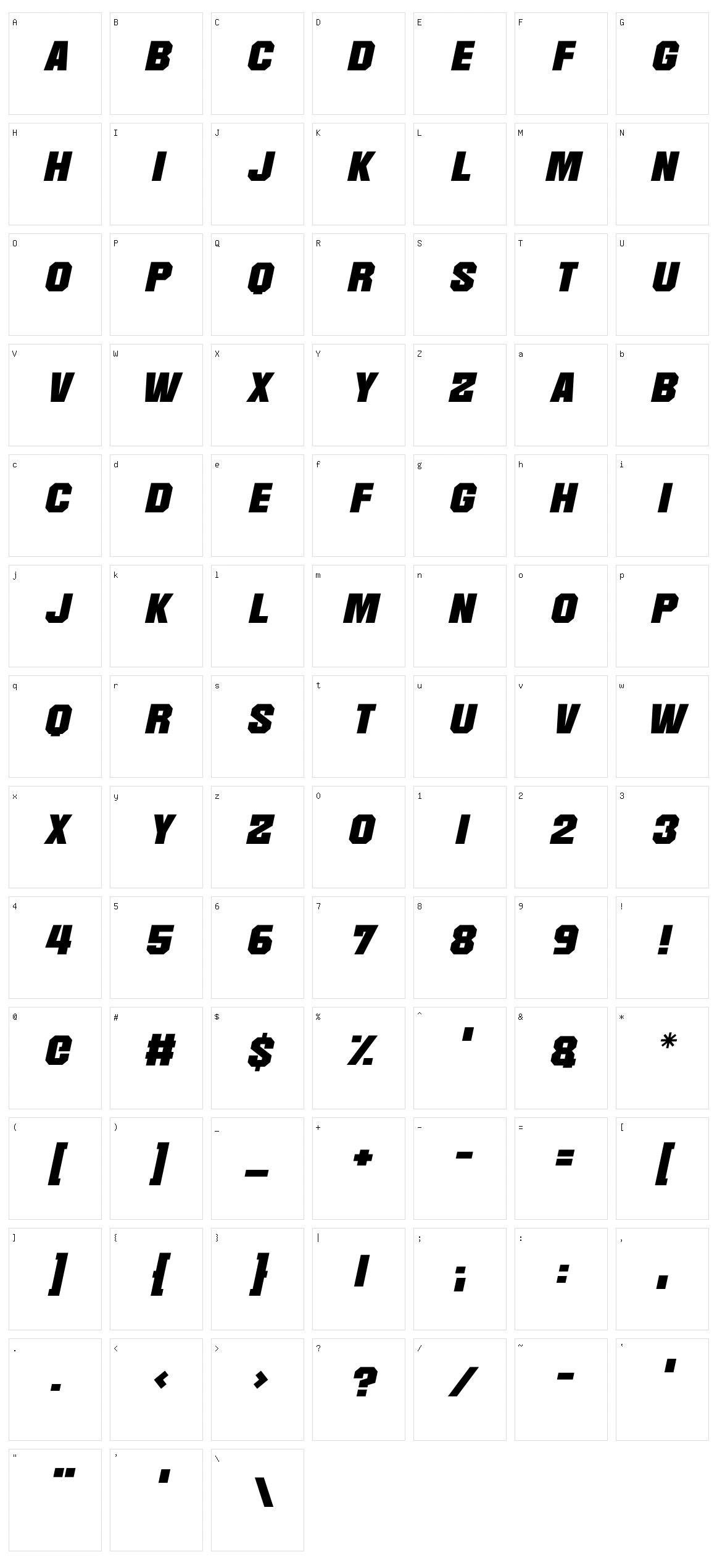 Martian Robotics Character Set