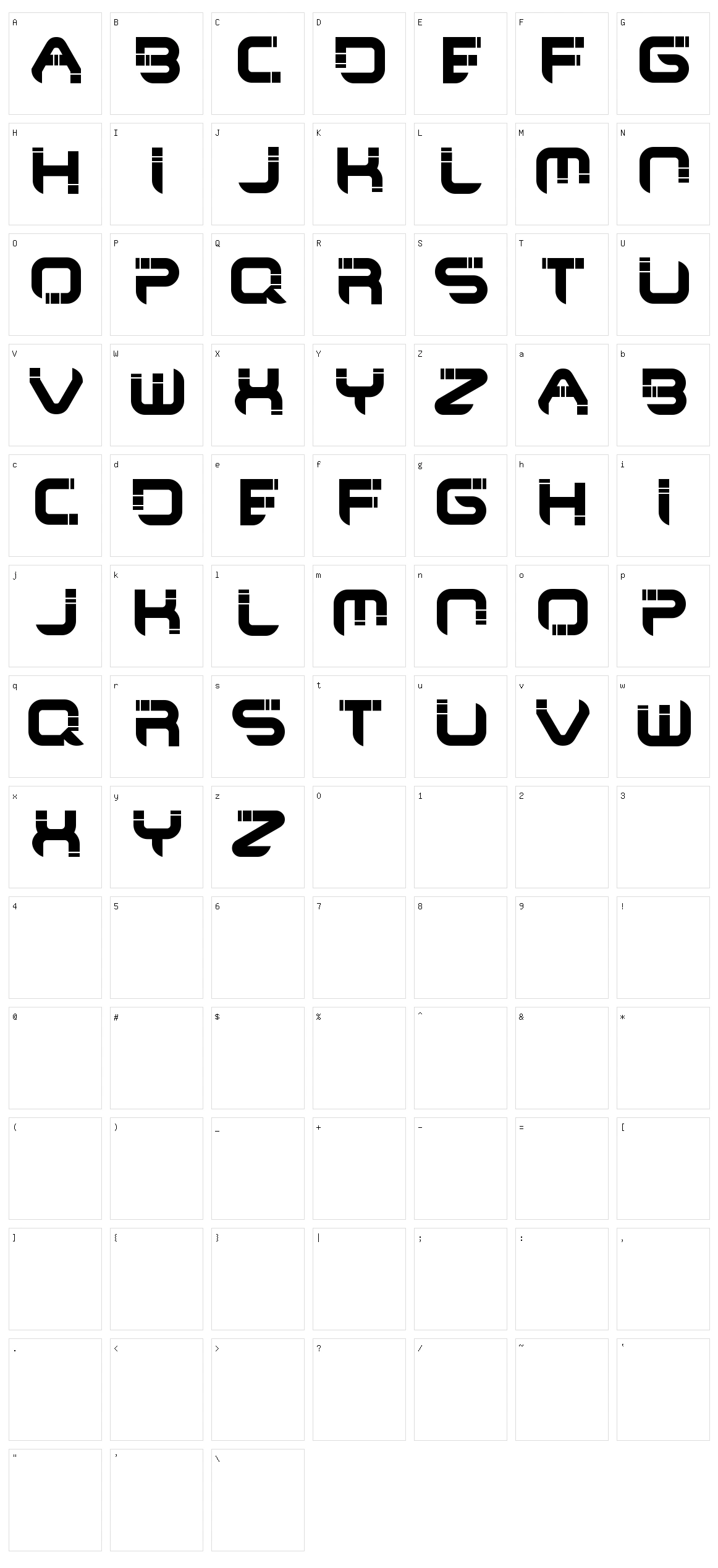 Maya Culpa Character Set
