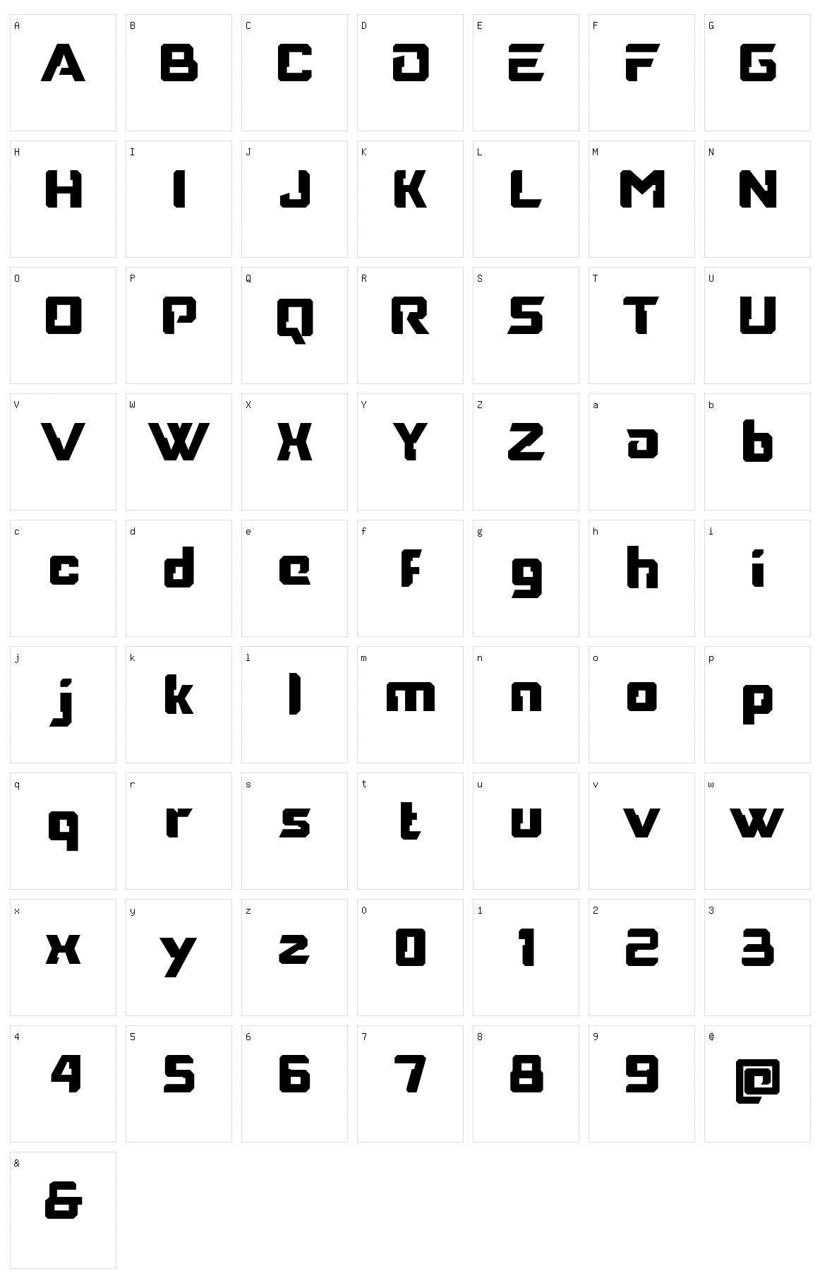 Mechanismo Character Set