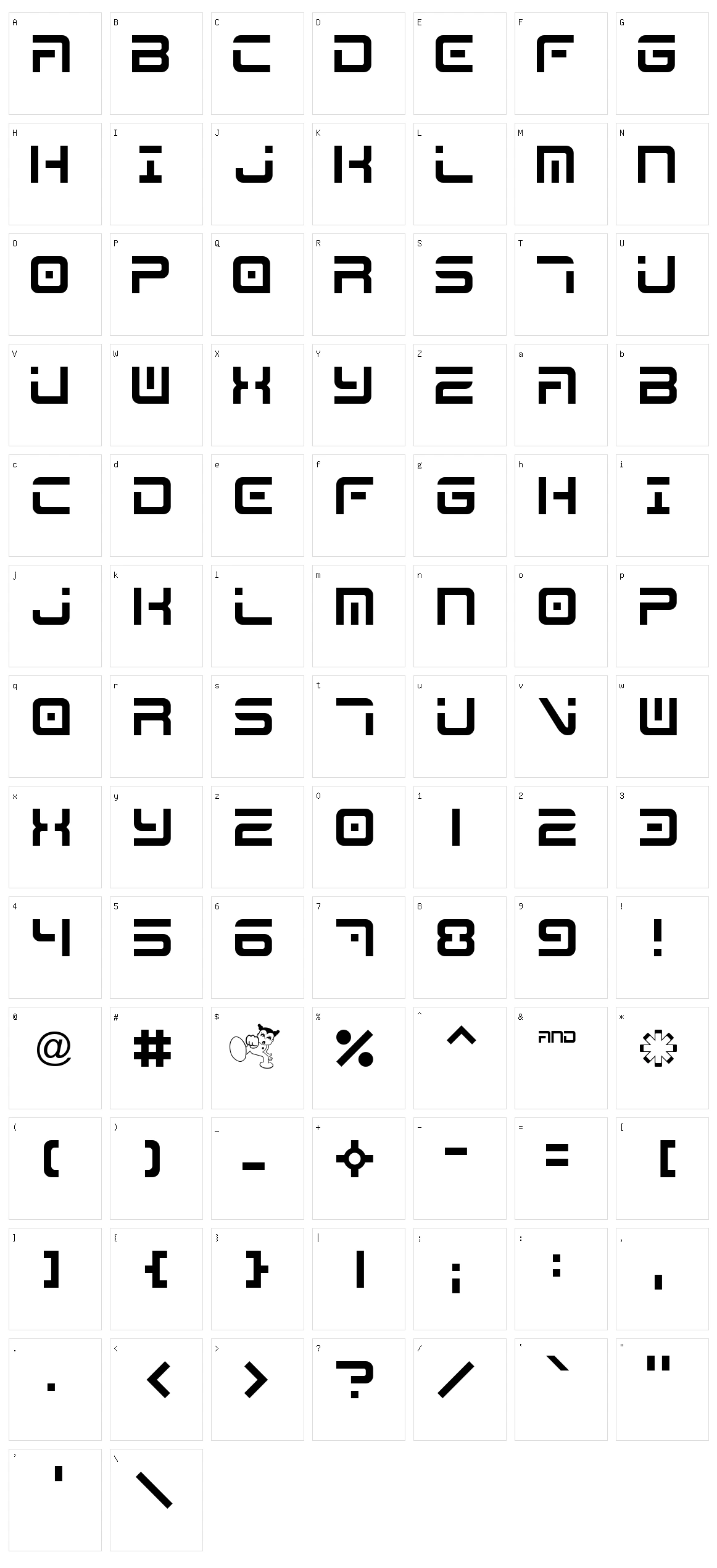 Mega ! Character Set