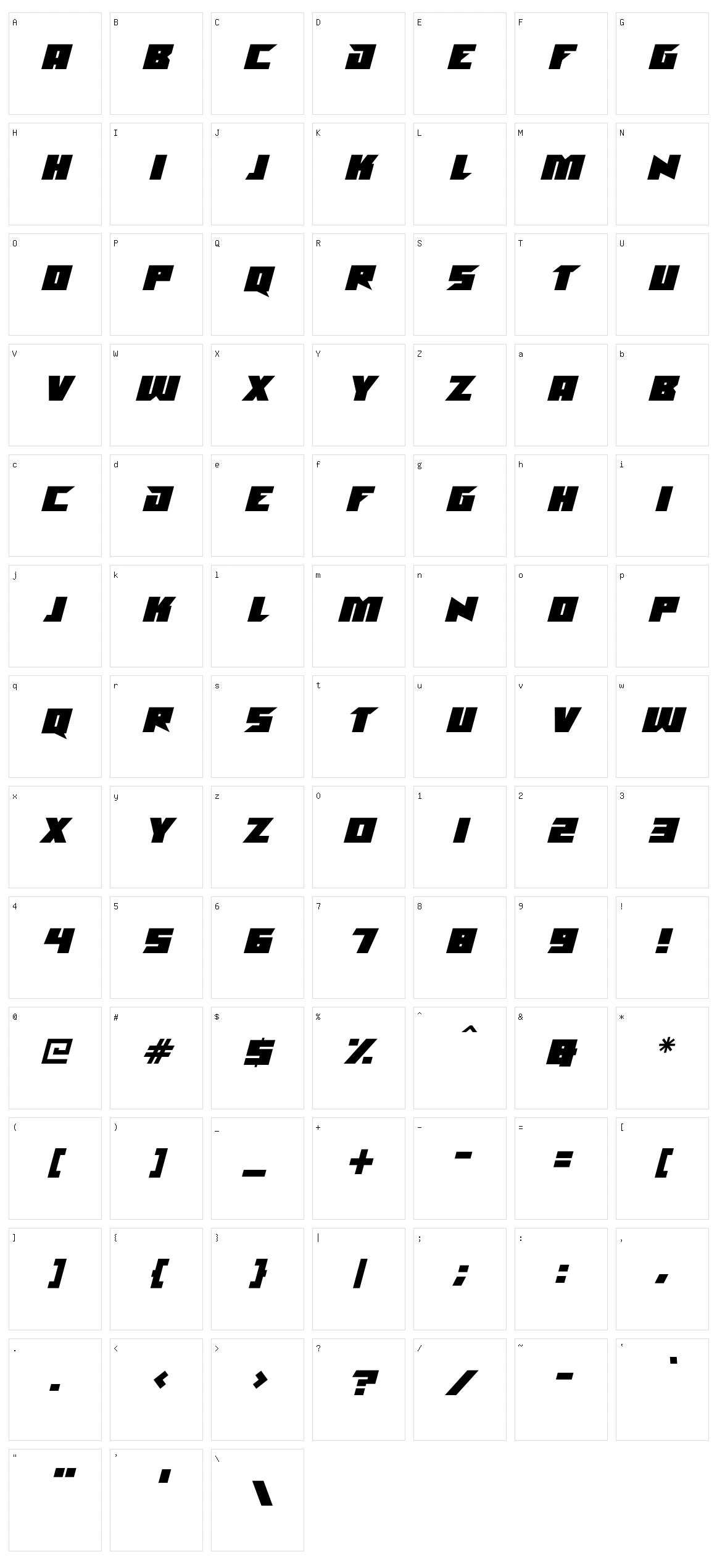 Megastructure Character Set