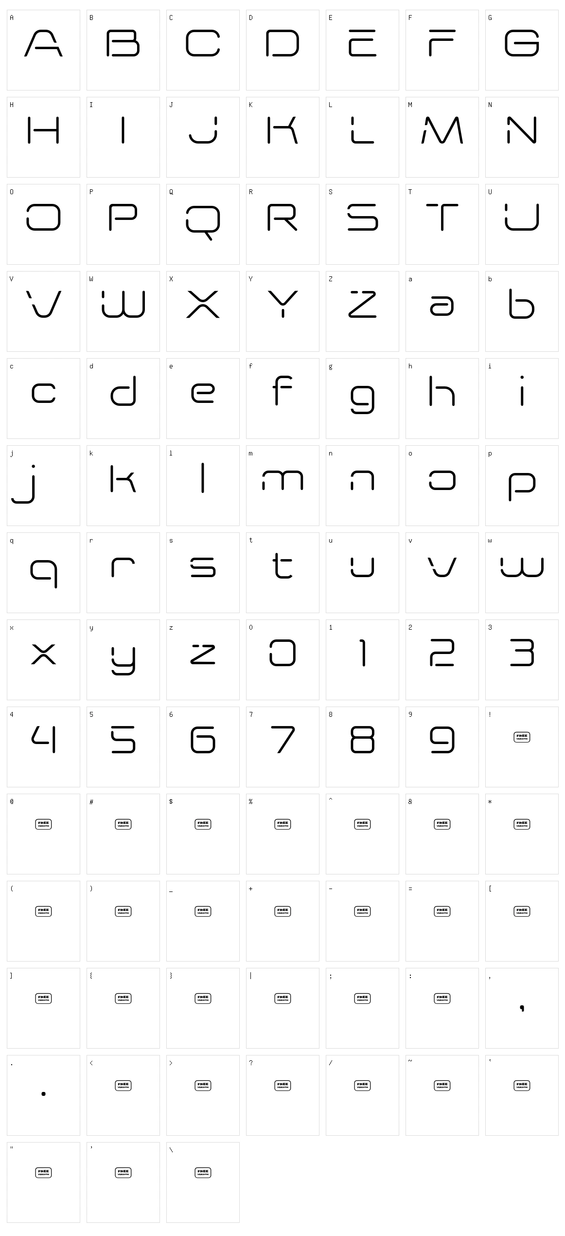 Methanerse Character Set