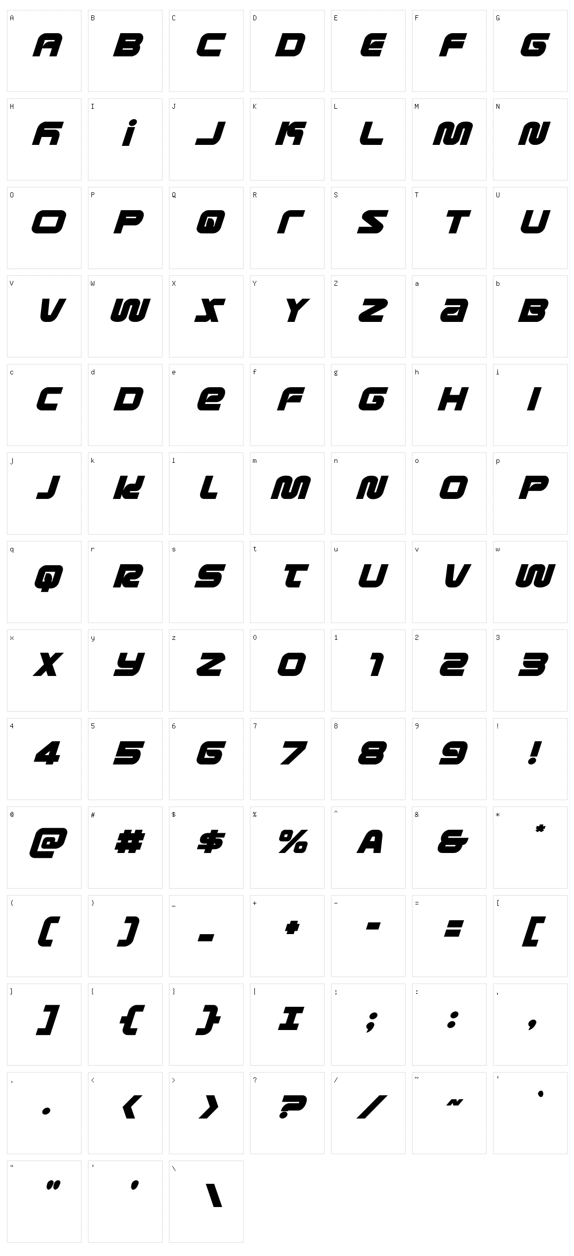 Metronauts Character Set