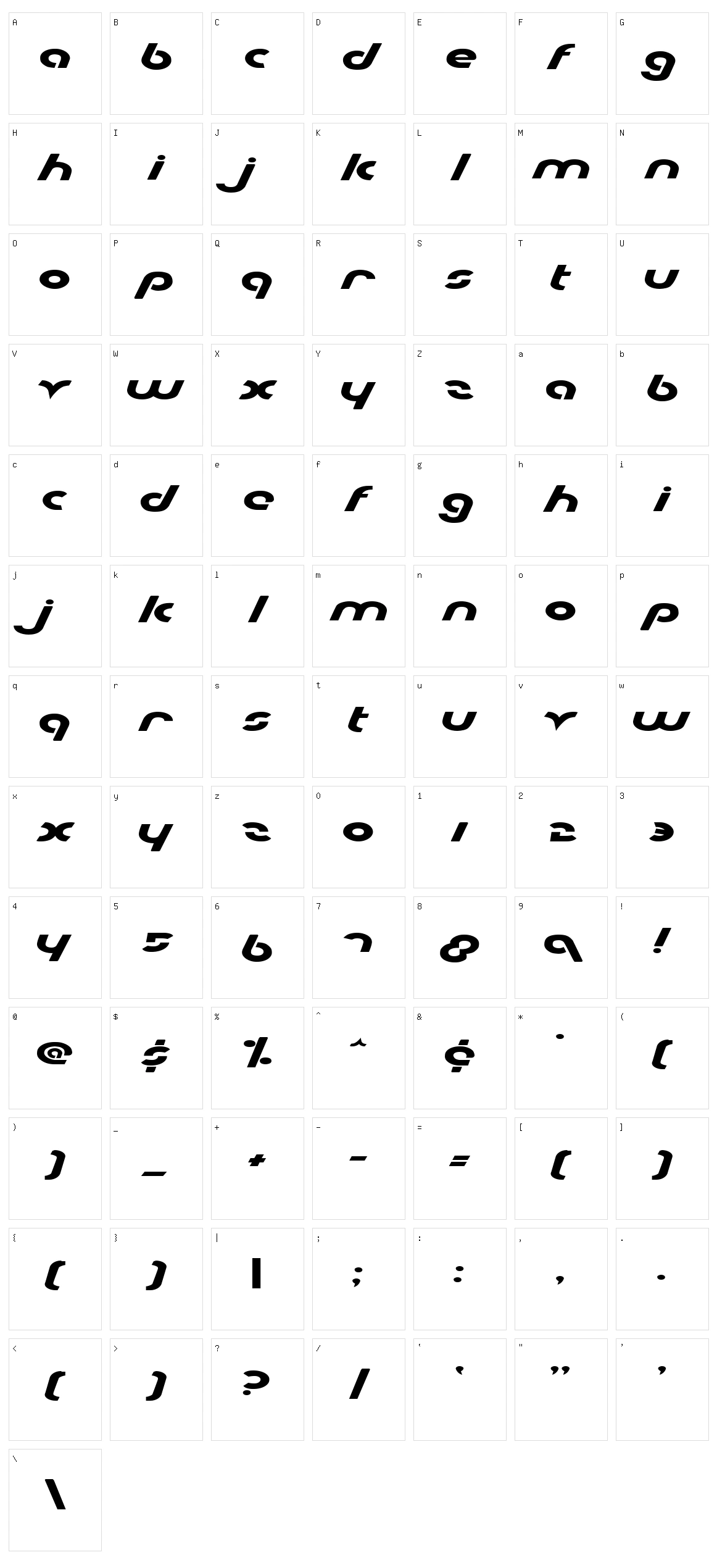 Metroplex Character Set