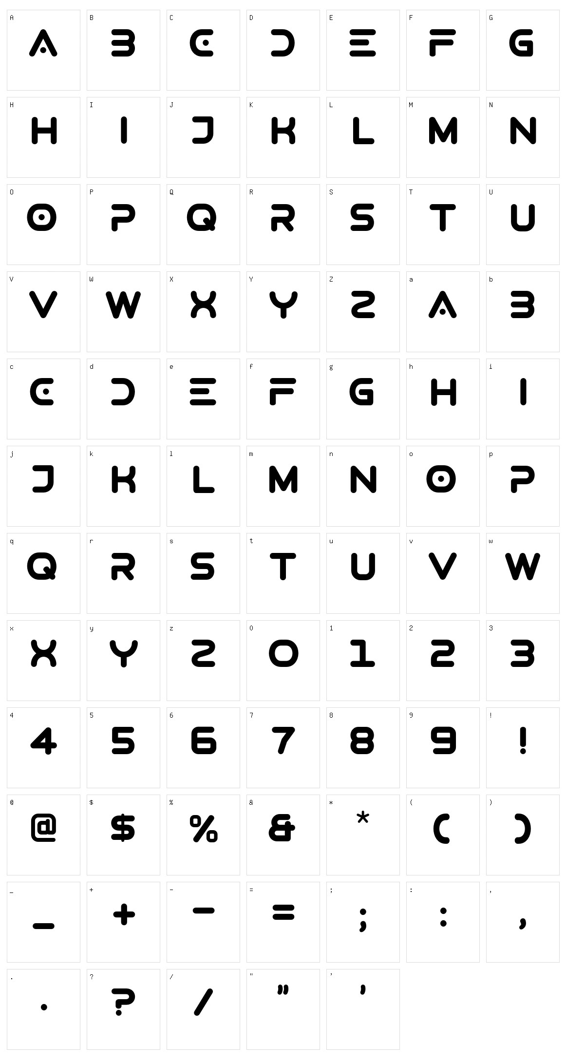 Midnew Character Set