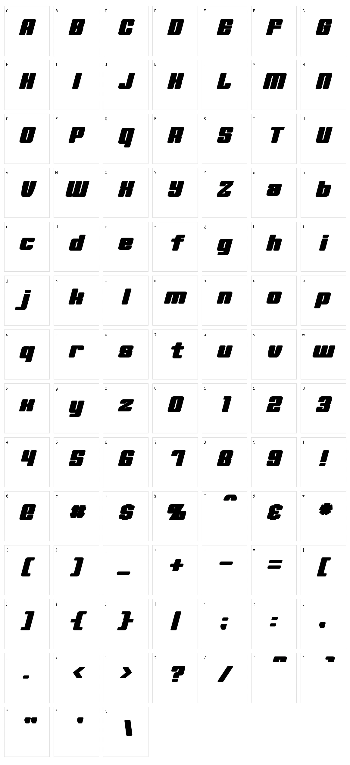 Minerva Character Set