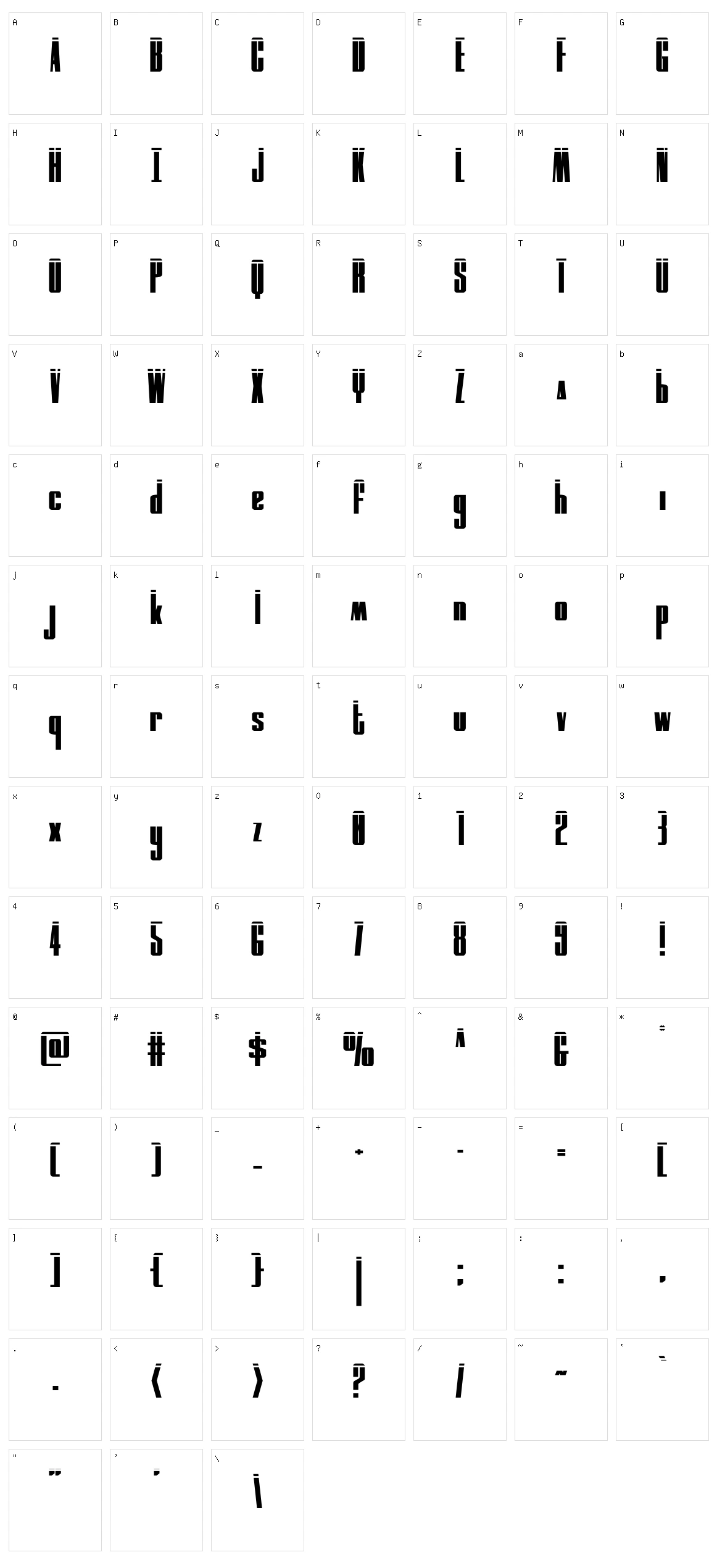 Moon Runner Character Set