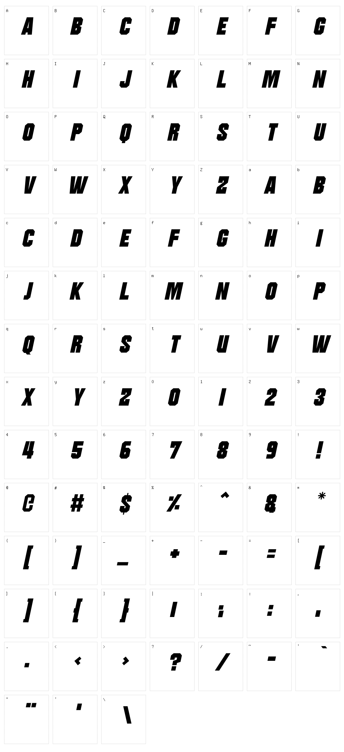 Moonbase Delta Character Set