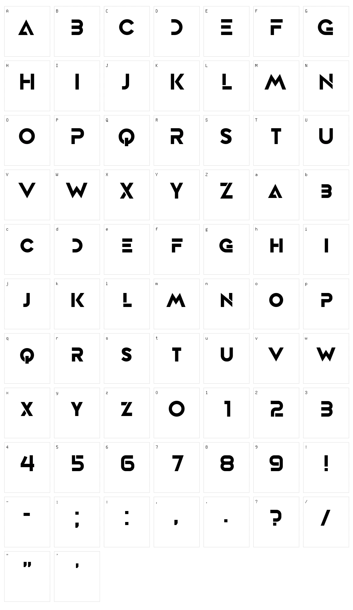 Movement Character Set