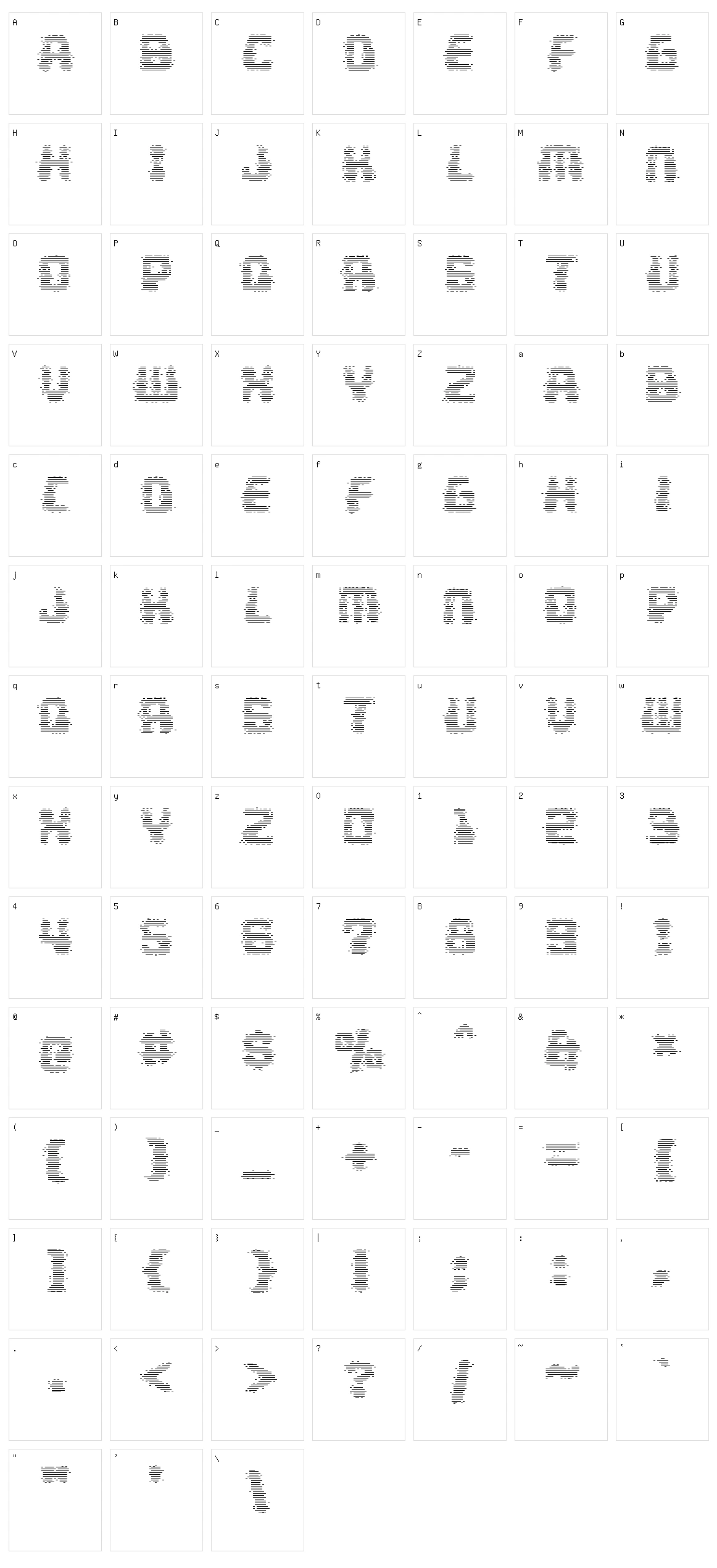 Multivac Character Set