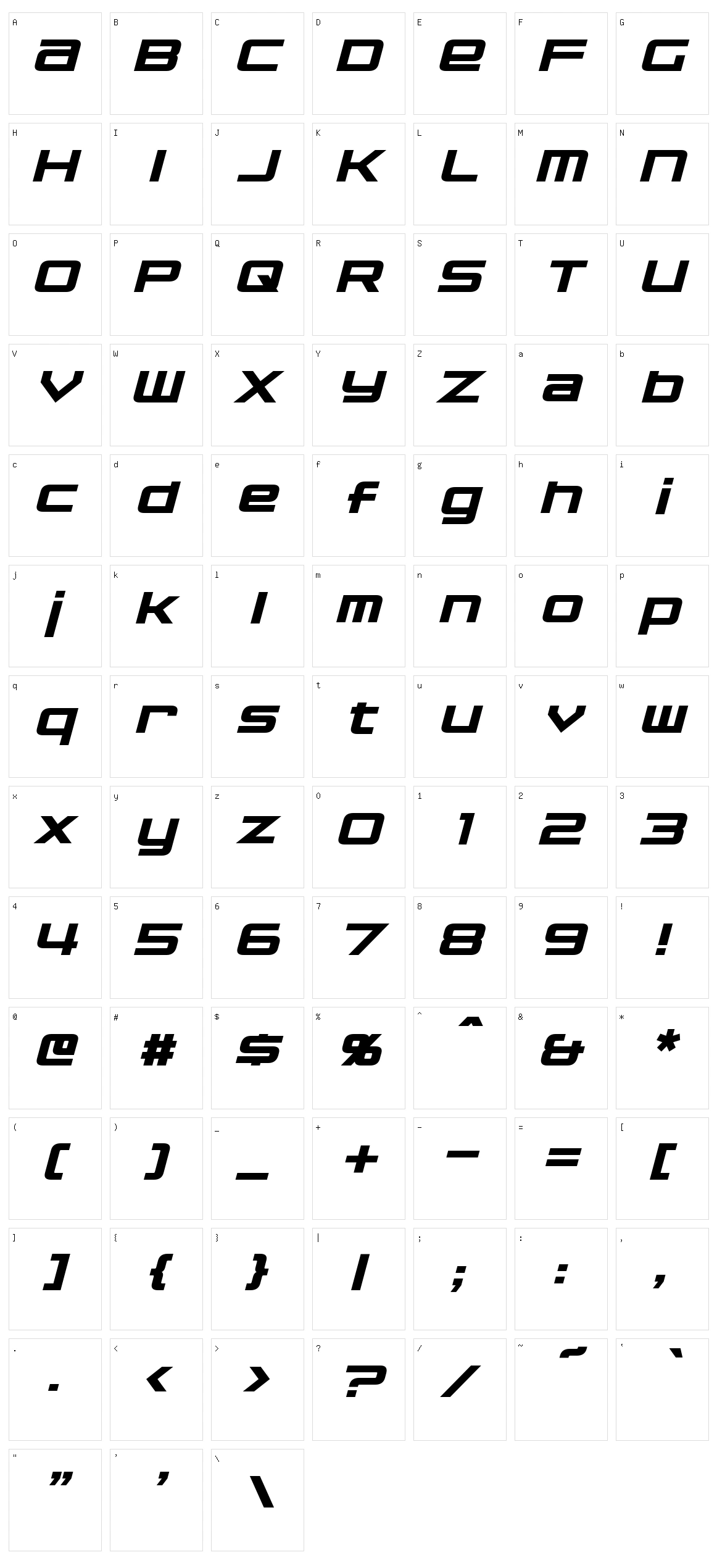 Nakadai Character Set