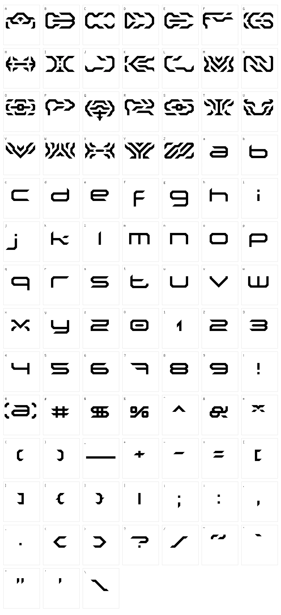 Nakki LDR Character Set