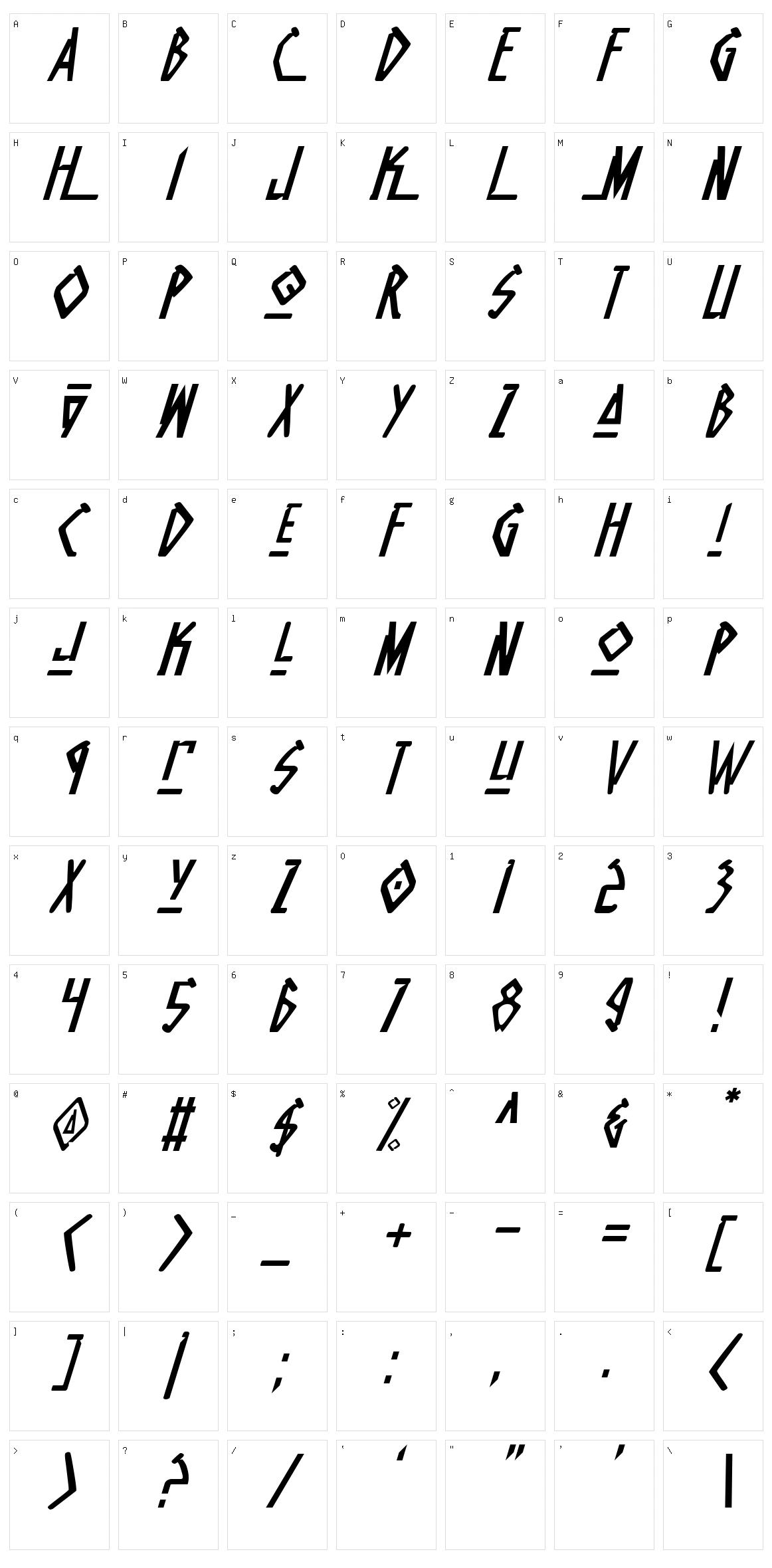 Native Alien Character Set