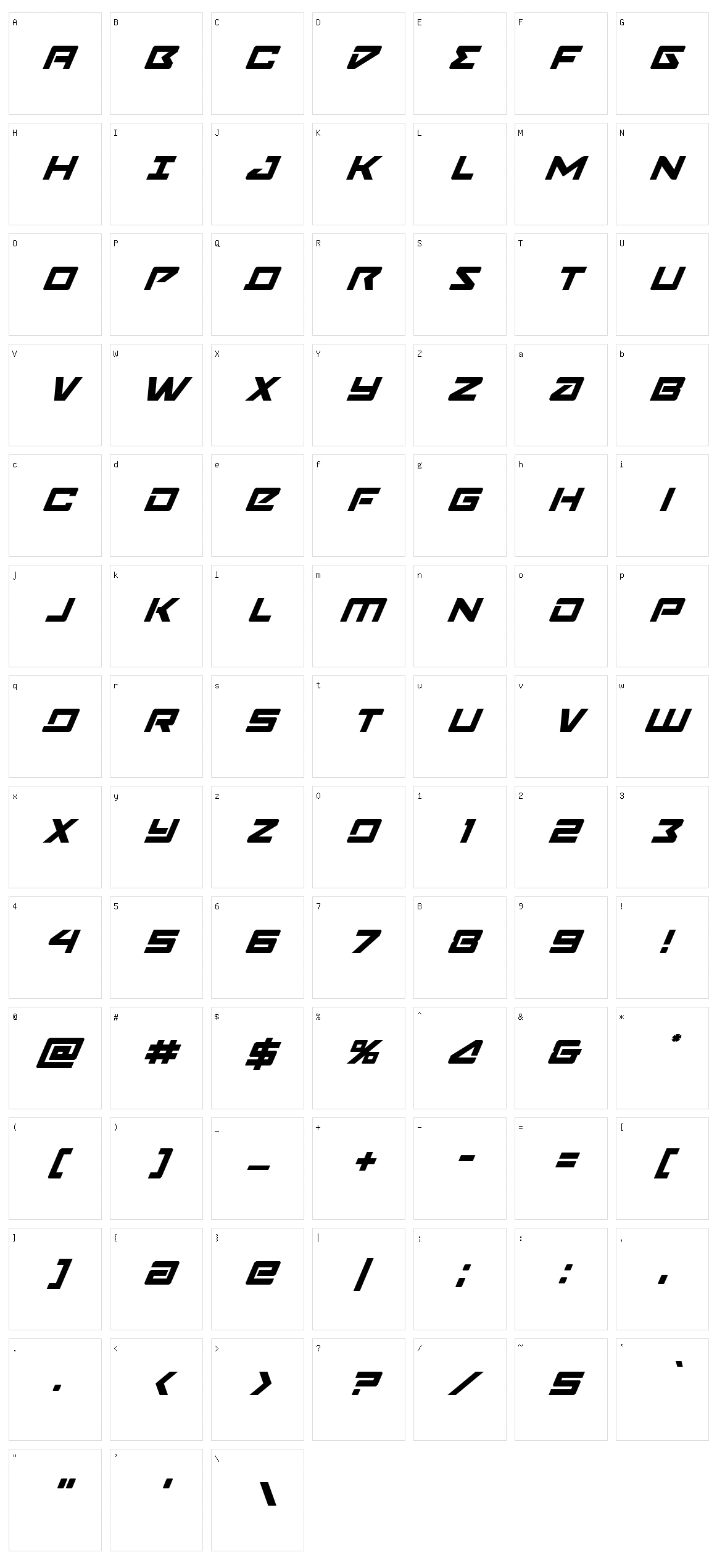 Navy Cadet Character Set