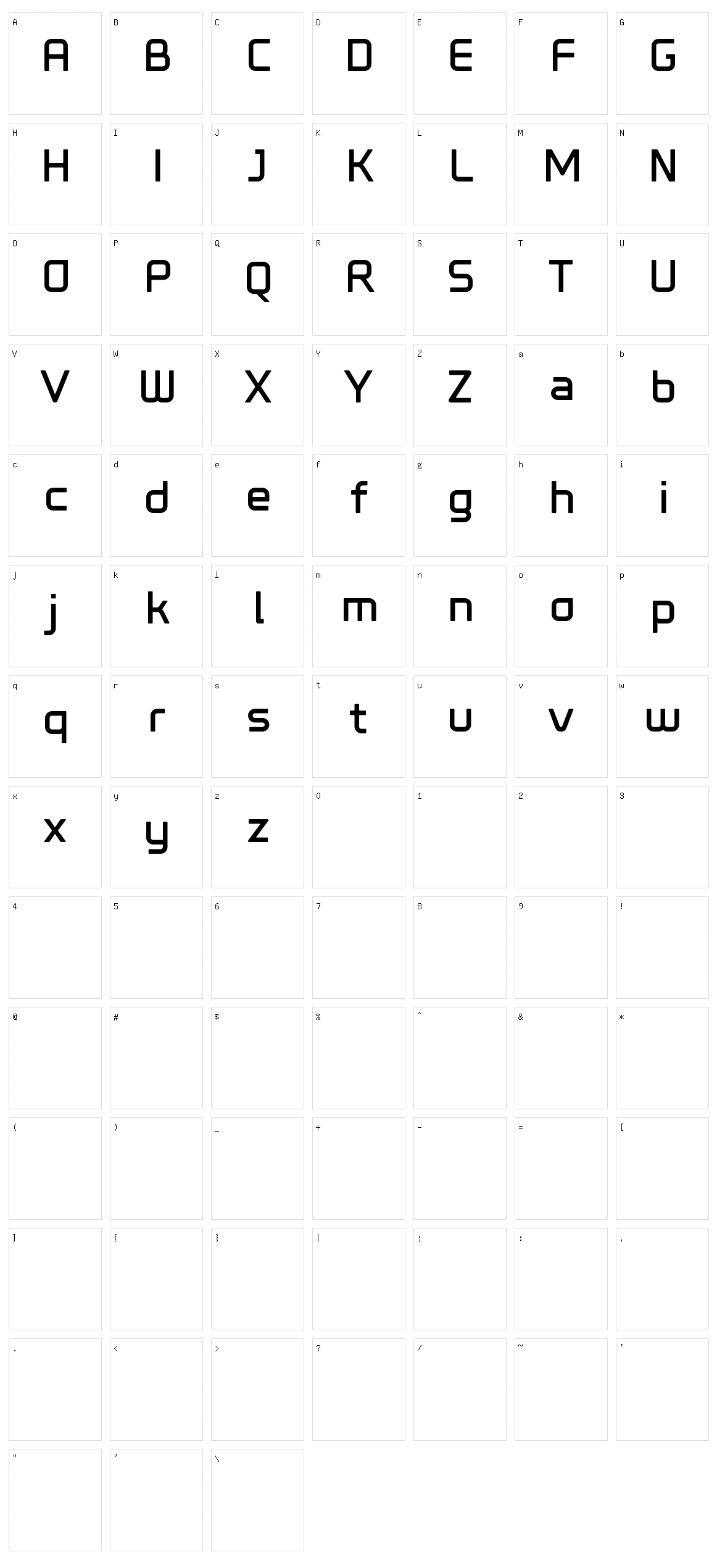 Nemode Character Set