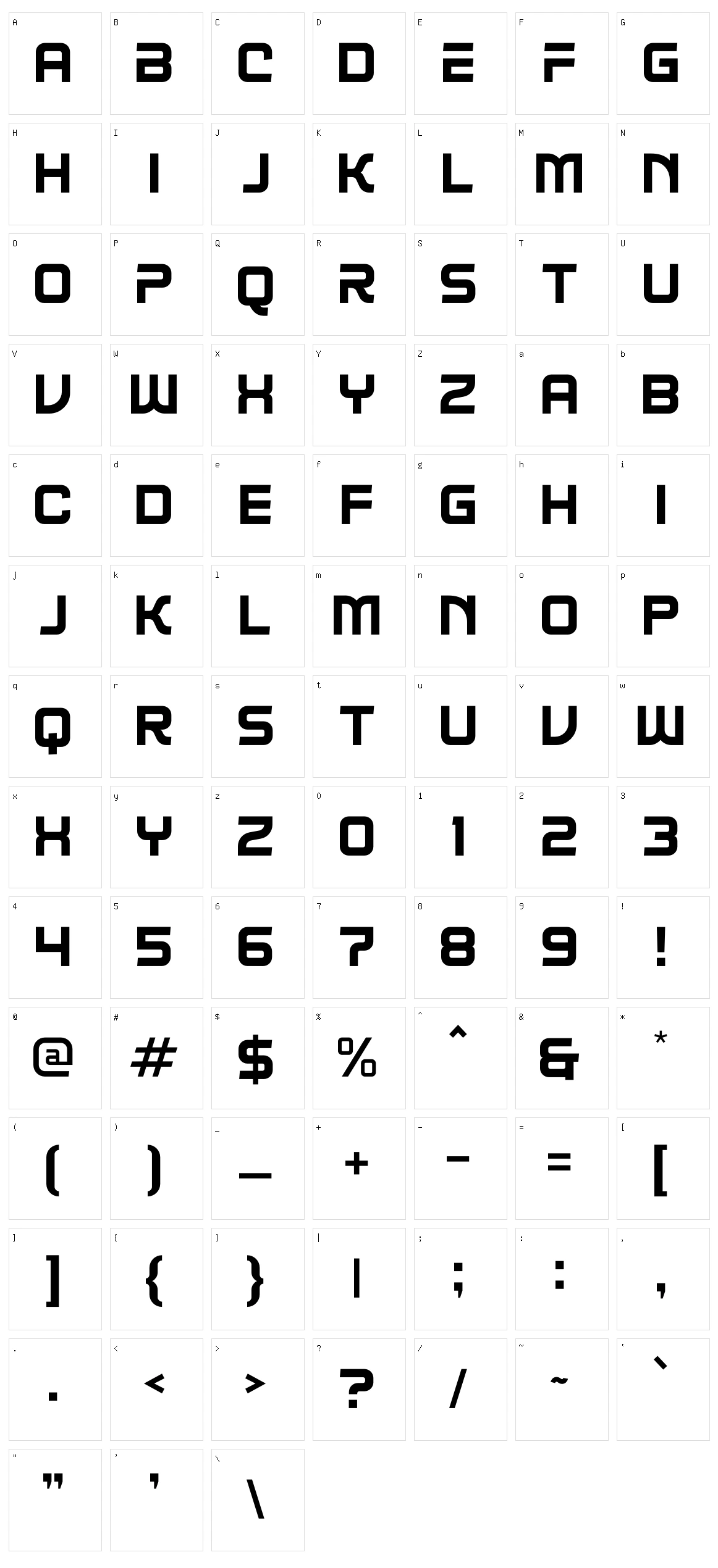 Neo Cybern Character Set