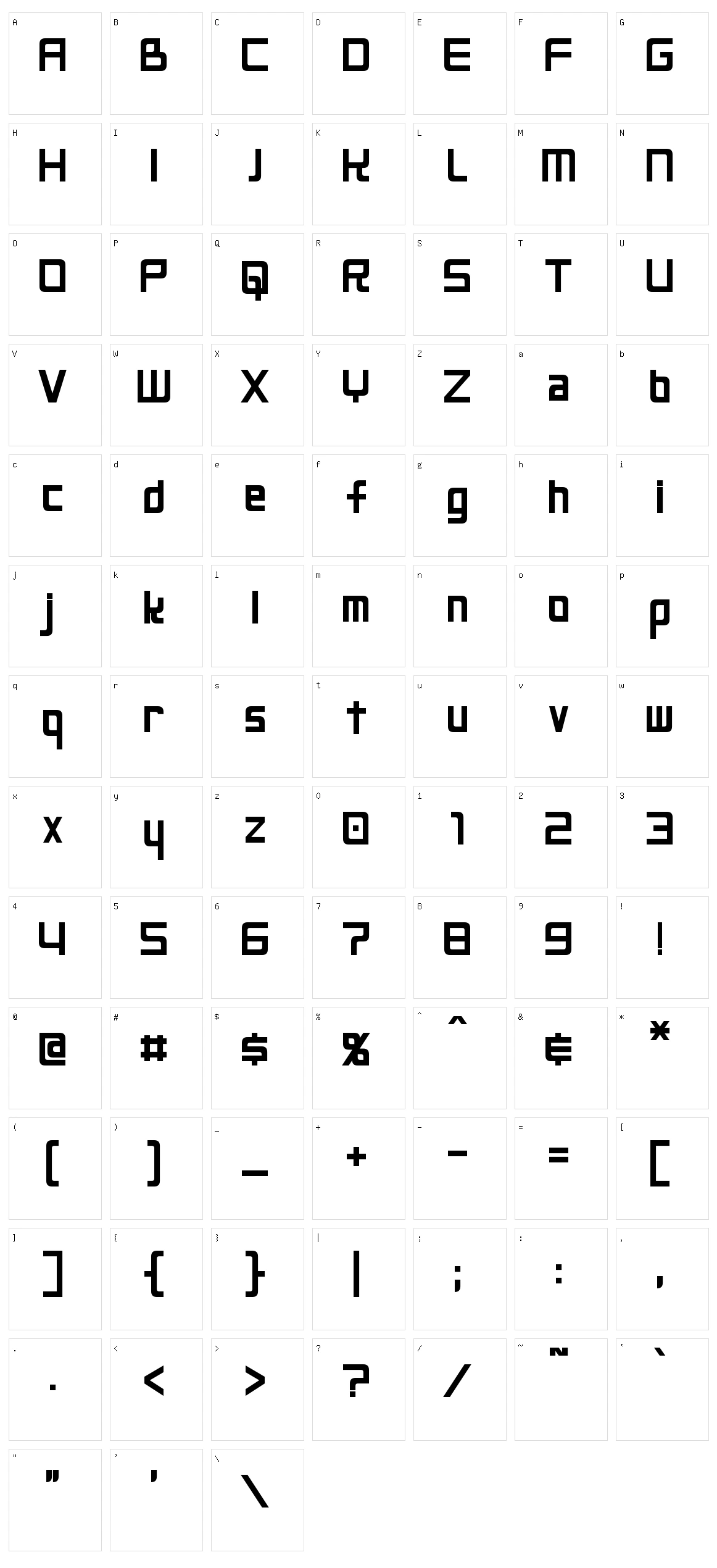 Neo Gen Character Set