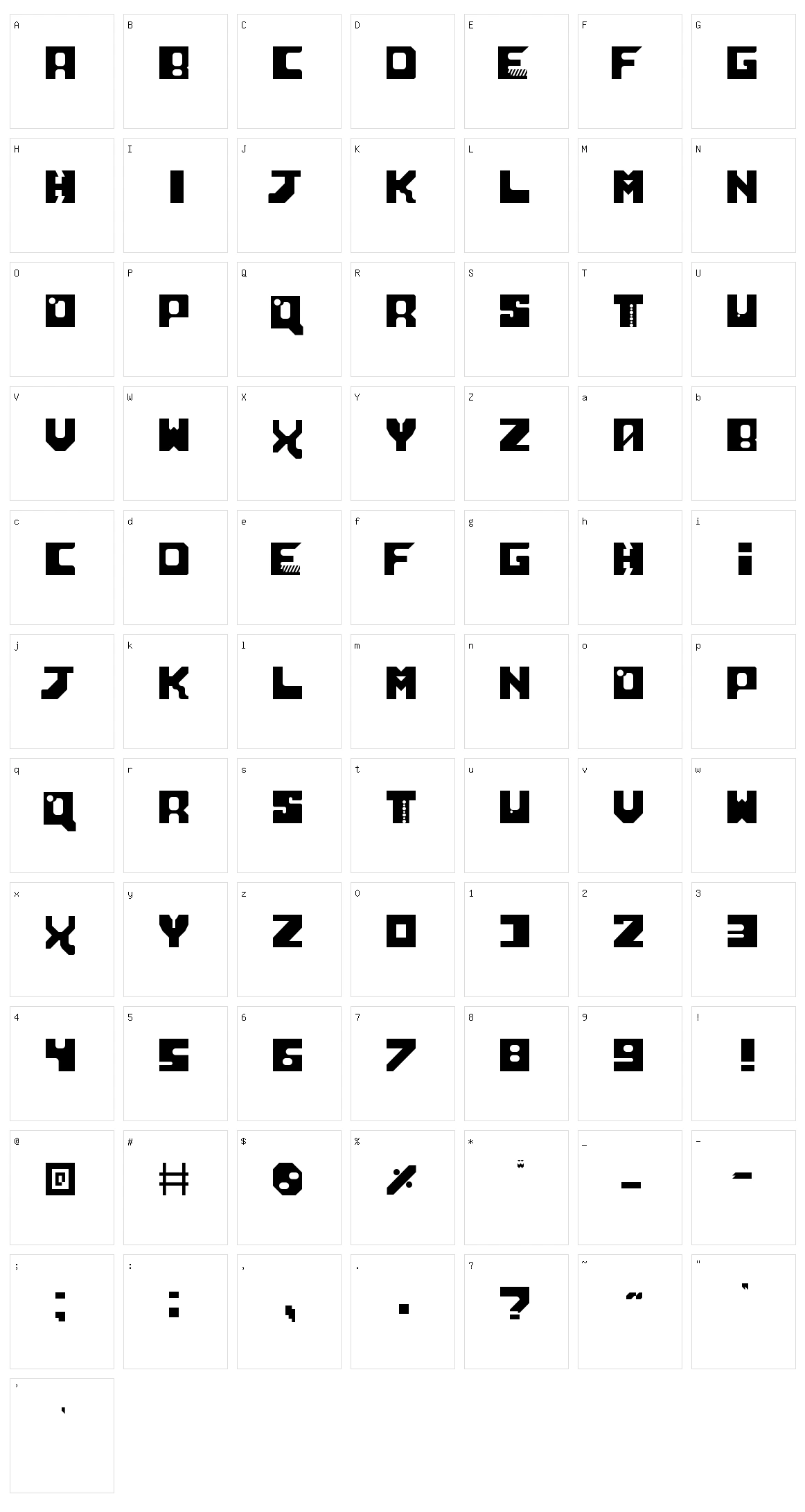 Neo Sci-Fi Character Set
