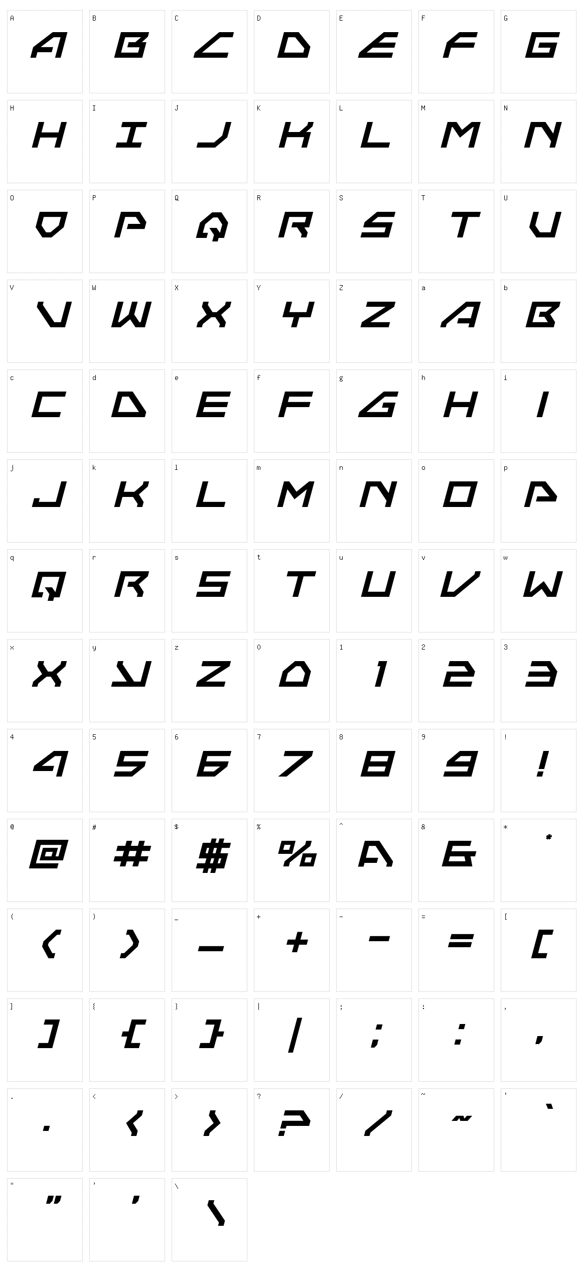 Neo-Navy Character Set