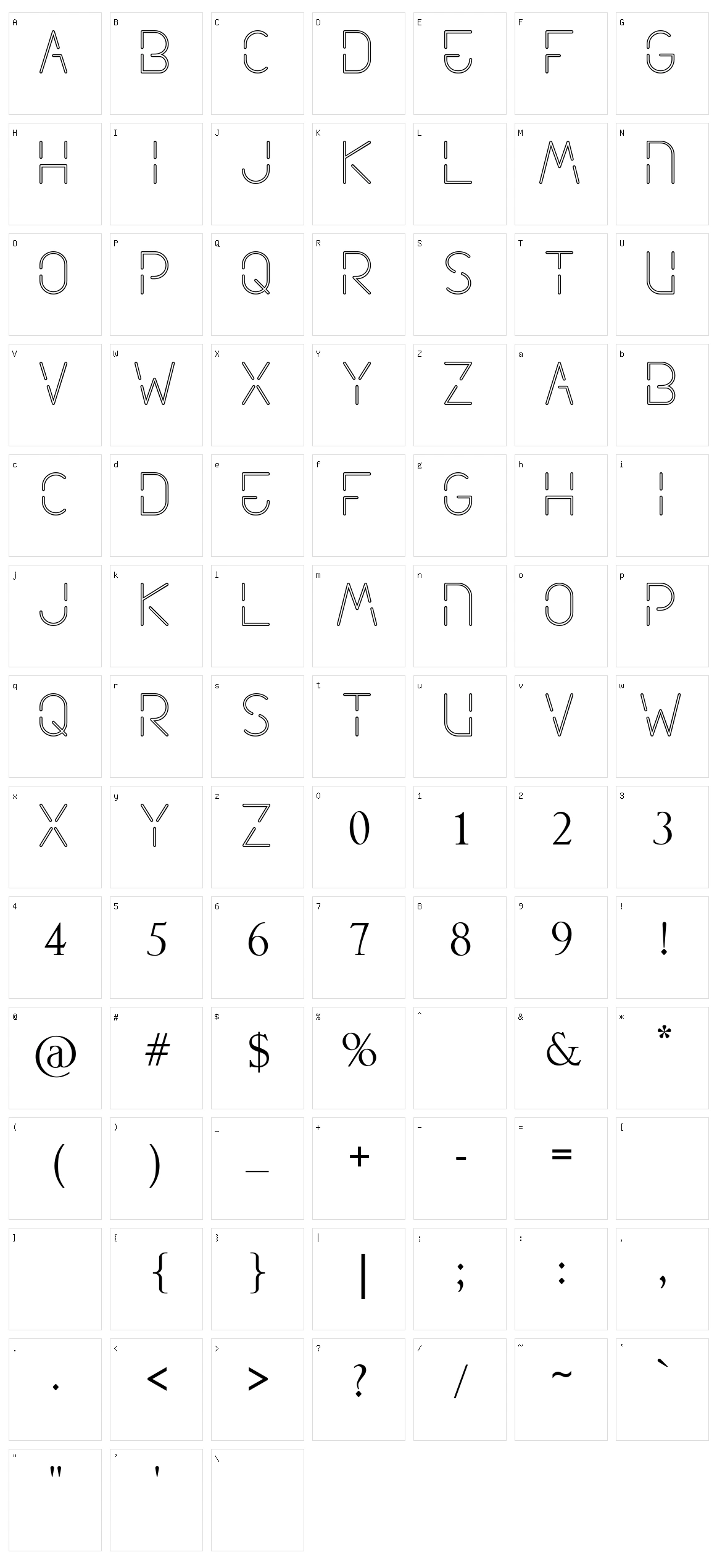 Neon Future Character Set