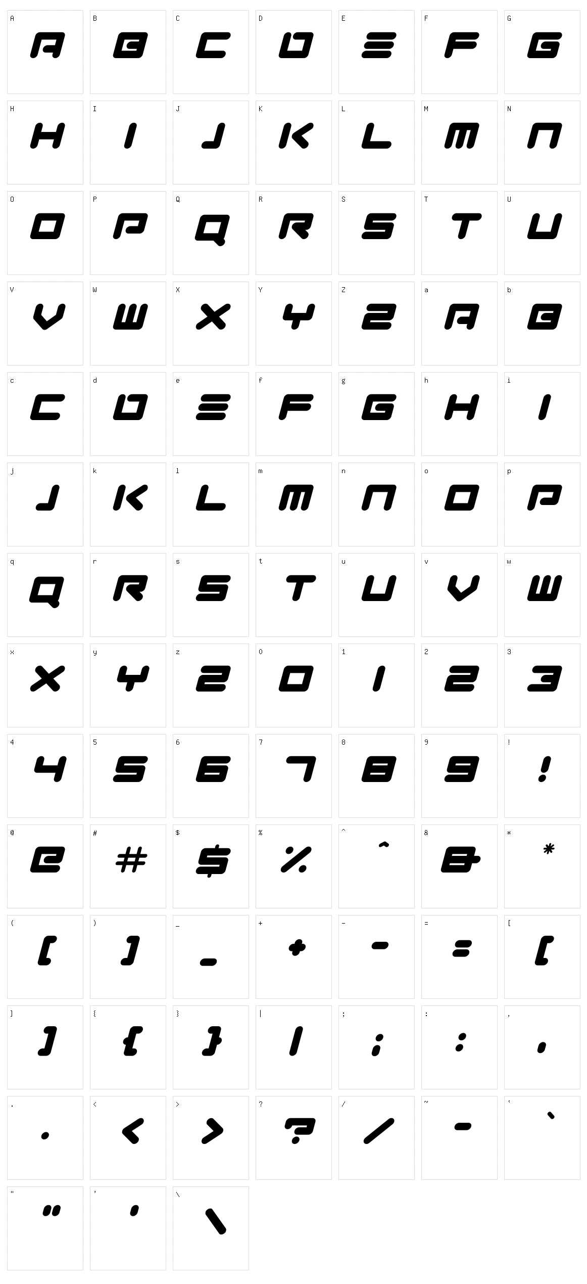 Neon Robot Character Set